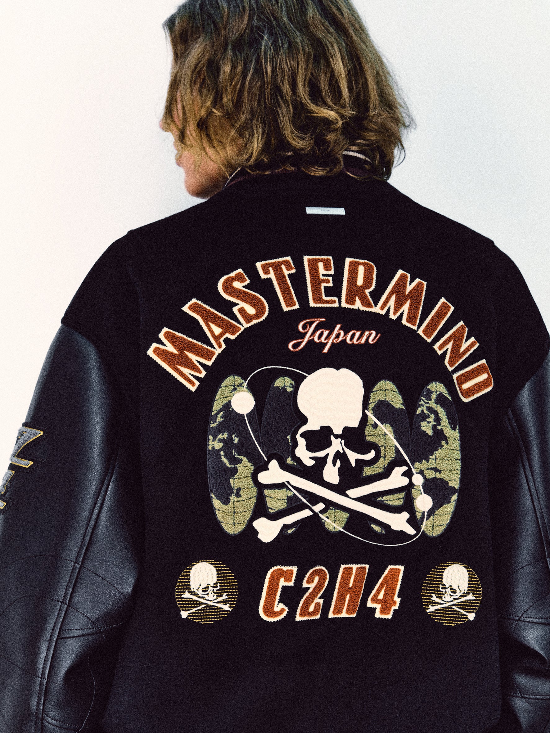 C2H4 x Mastermind JAPAN Vol.3 Curvilinear Varsity Jacket