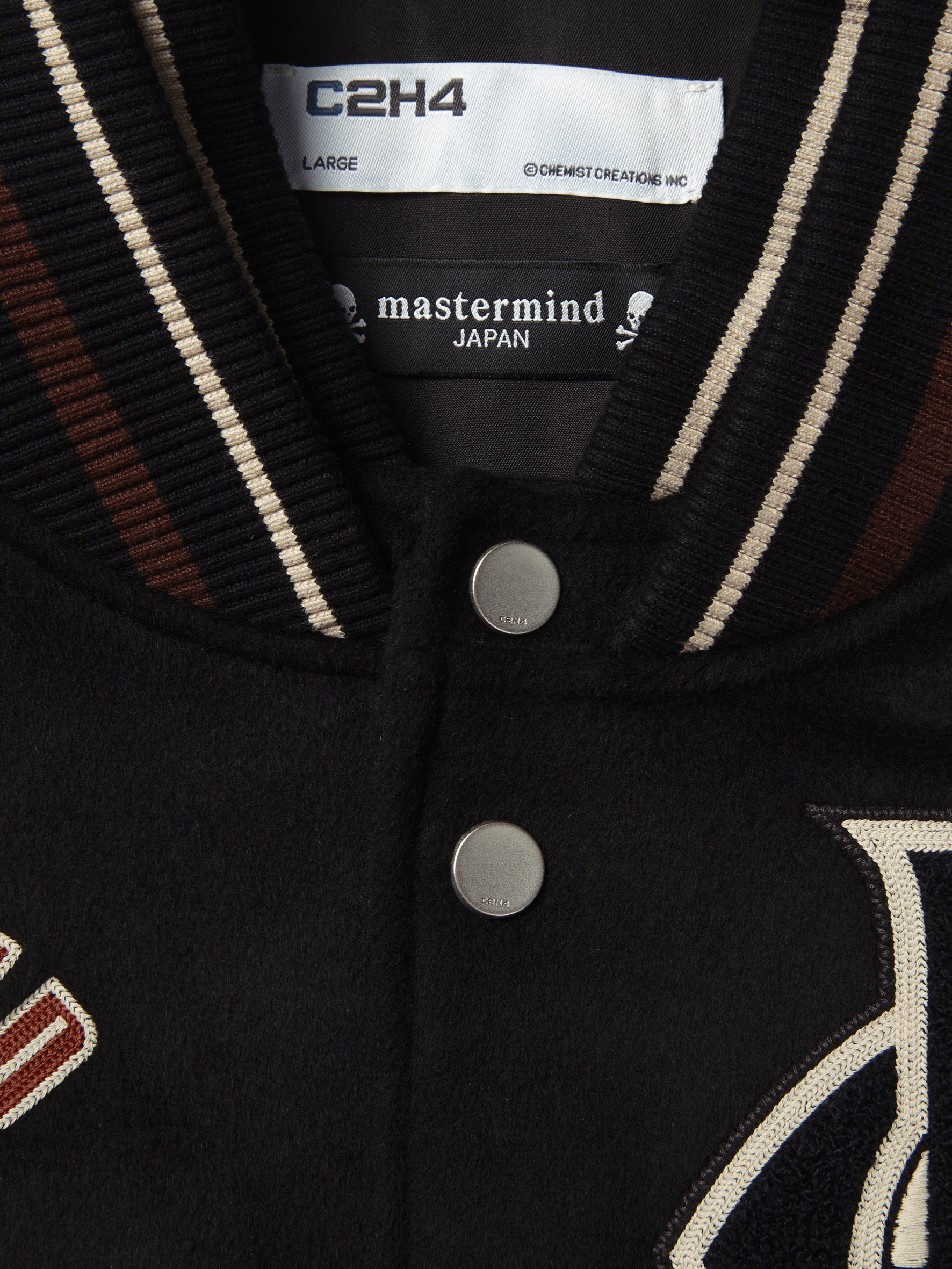 C2H4 x Mastermind JAPAN Vol.3 Curvilinear Varsity Jacket
