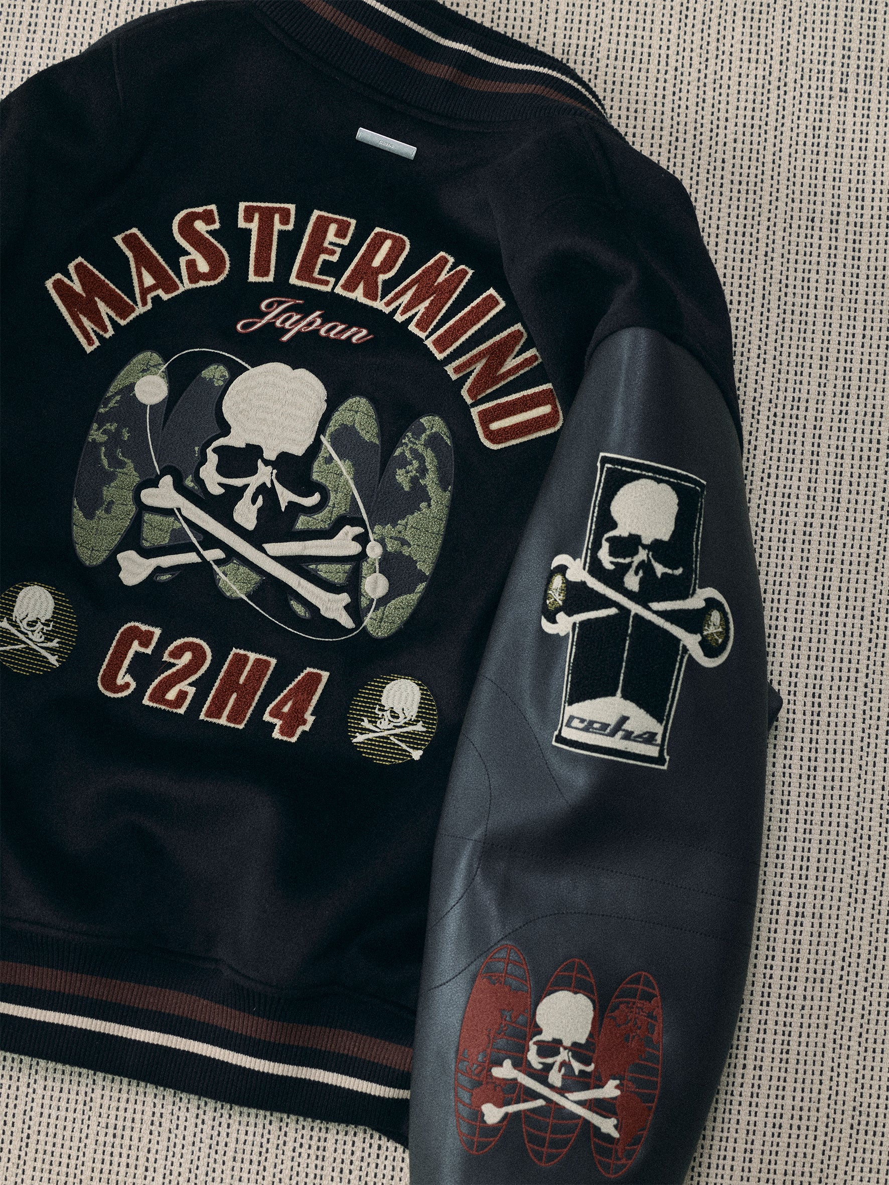 C2H4 x Mastermind JAPAN Vol.3 Curvilinear Varsity Jacket