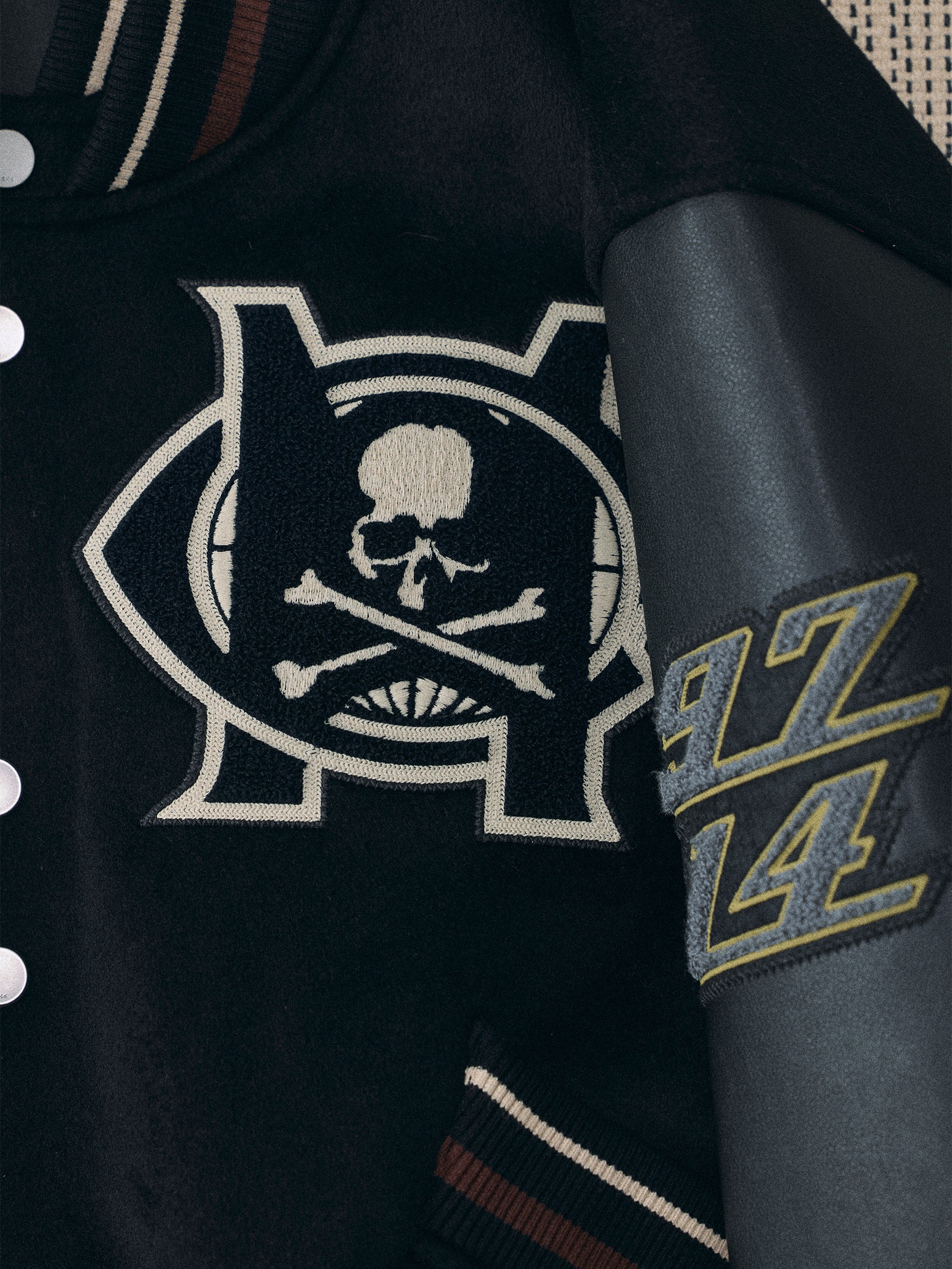 C2H4 x Mastermind JAPAN Vol.3 Curvilinear Varsity Jacket