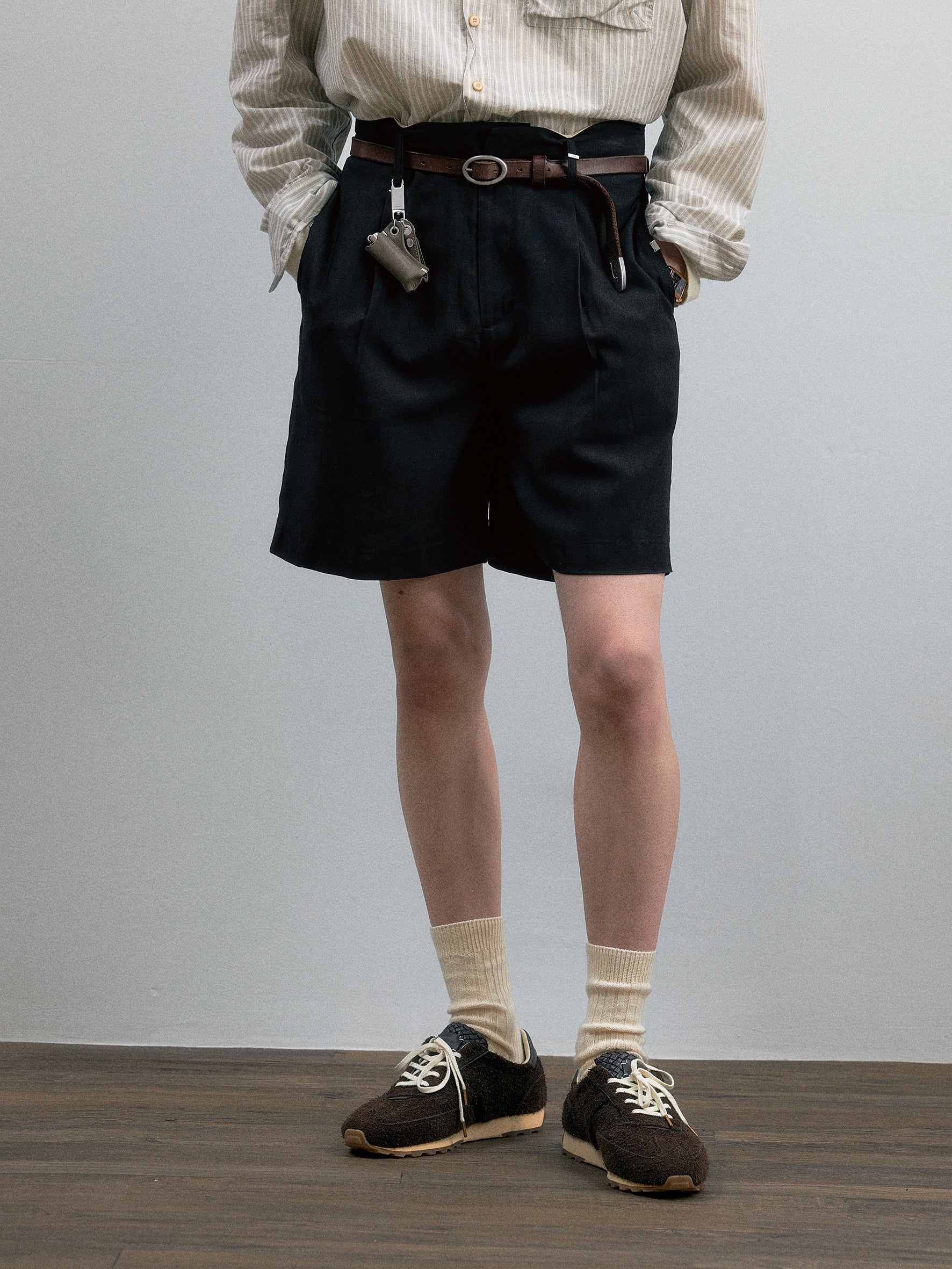 011 - Vrille Fold-over Tailored Shorts
