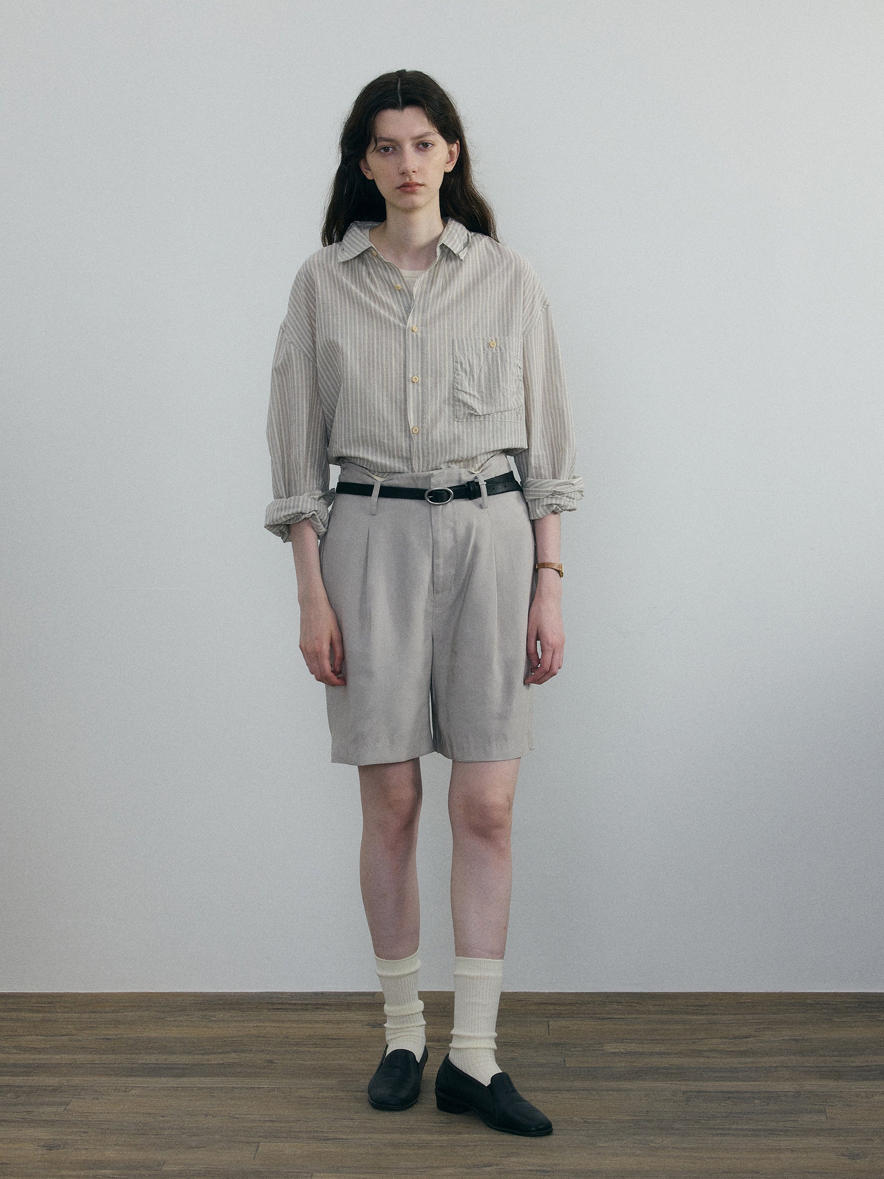 011 - Vrille Fold-over Tailored Shorts
