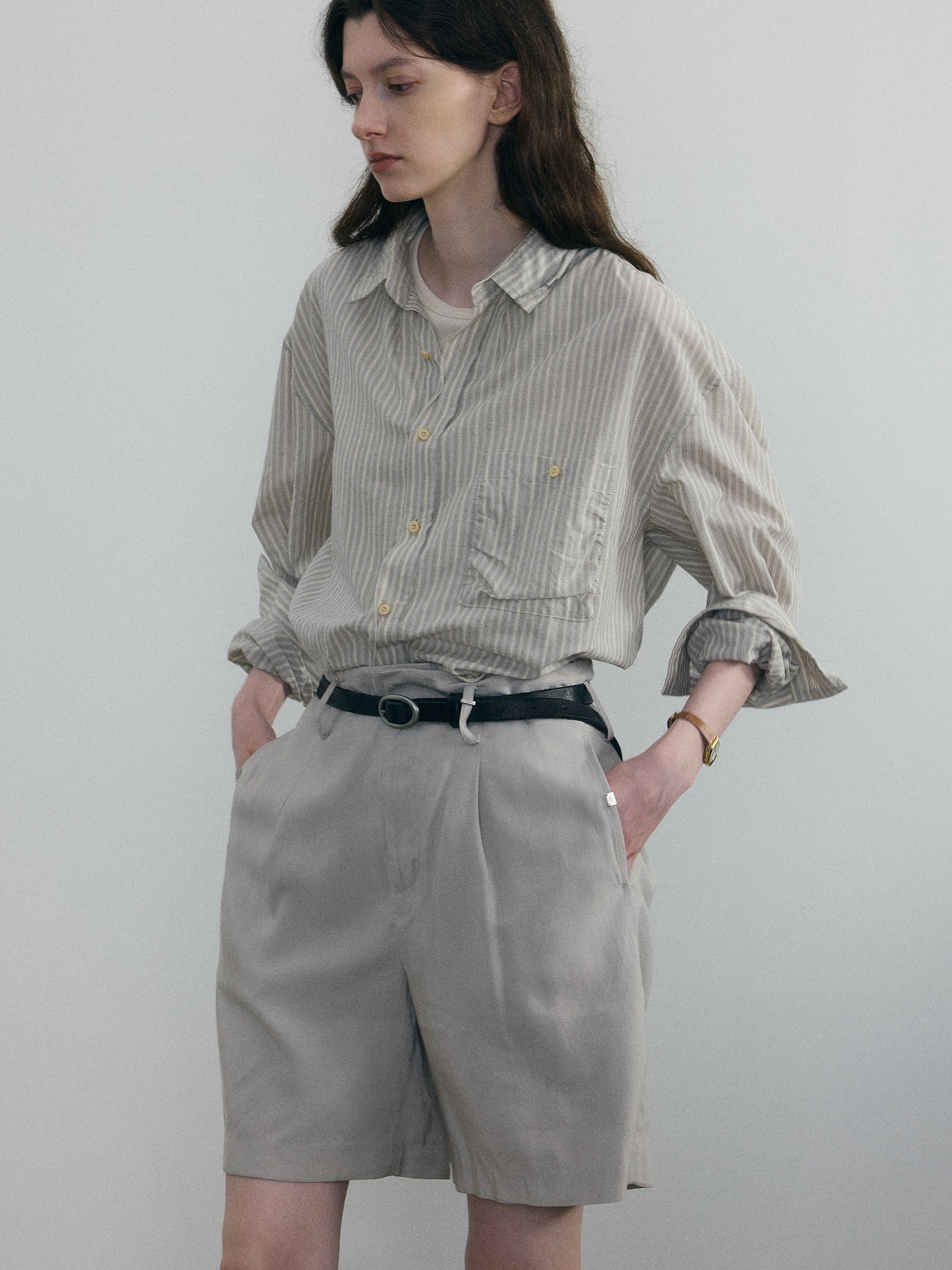 011 - Vrille Fold-over Tailored Shorts
