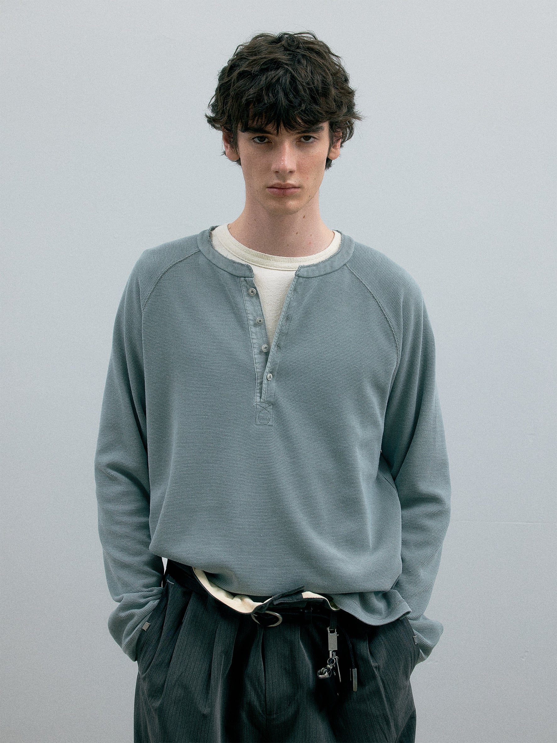 011 - Moccasin Memory Textured Henley