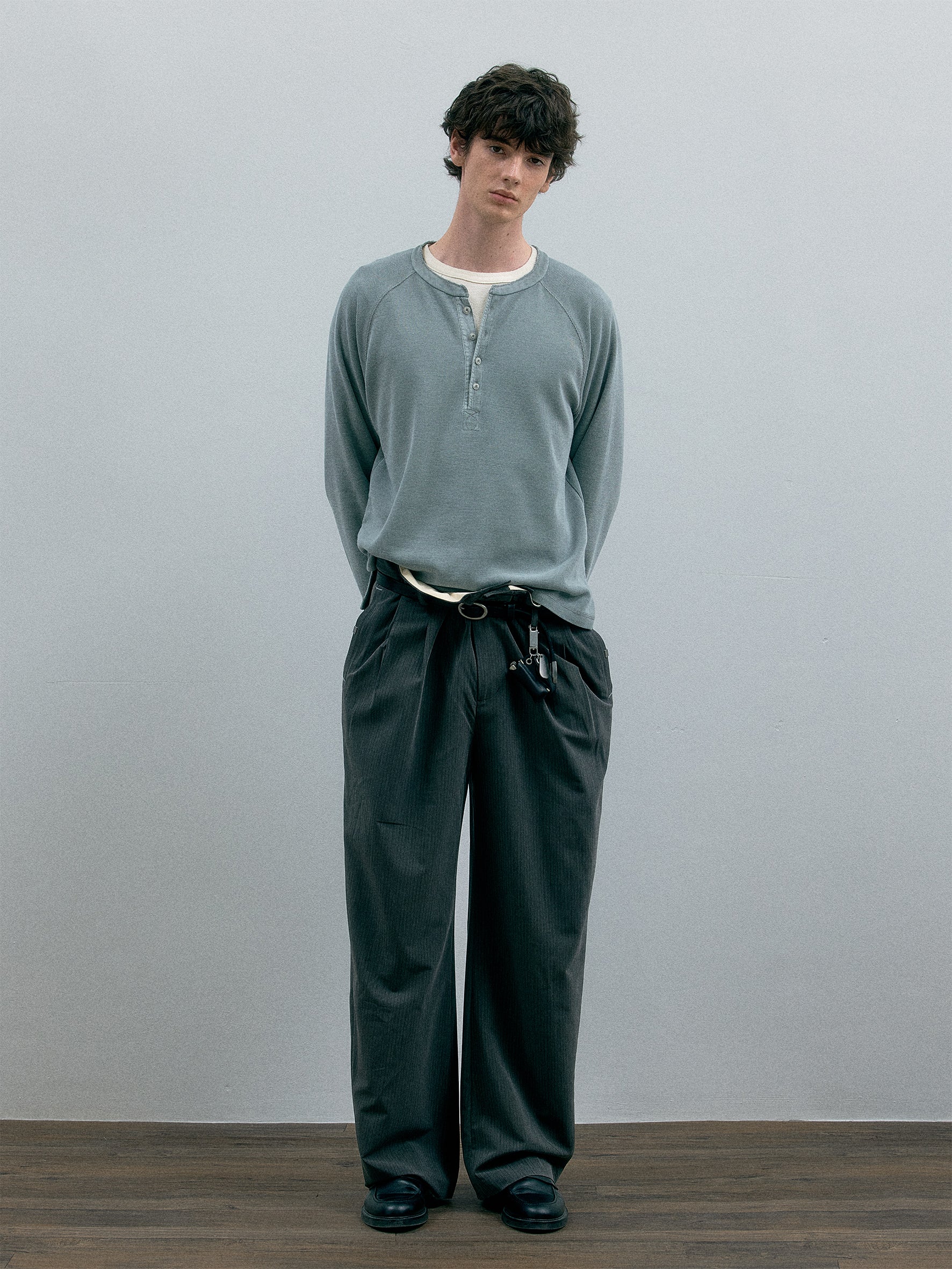 011 - Moccasin Memory Textured Henley