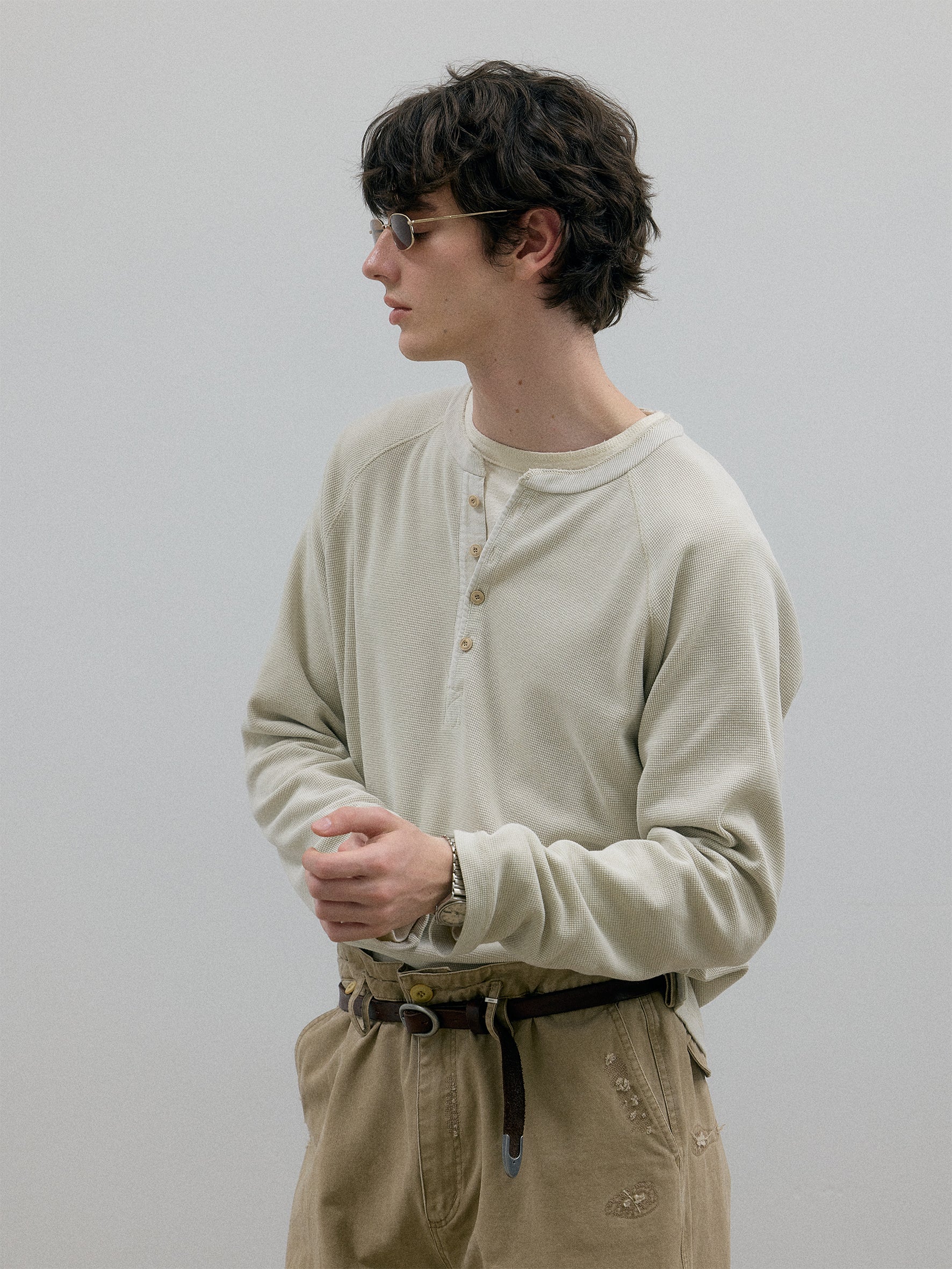 011 - Moccasin Memory Textured Henley