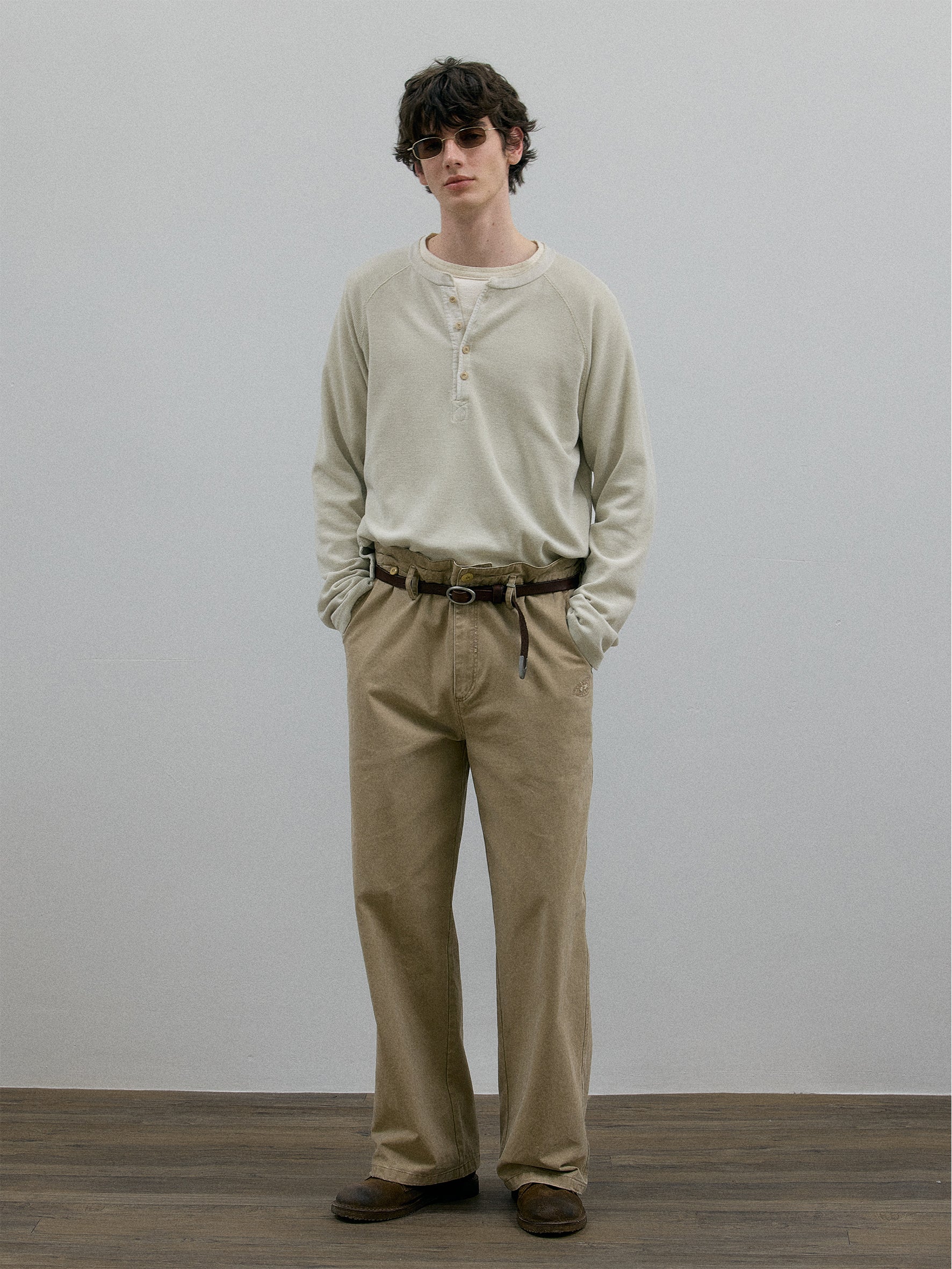 011 - Moccasin Memory Textured Henley