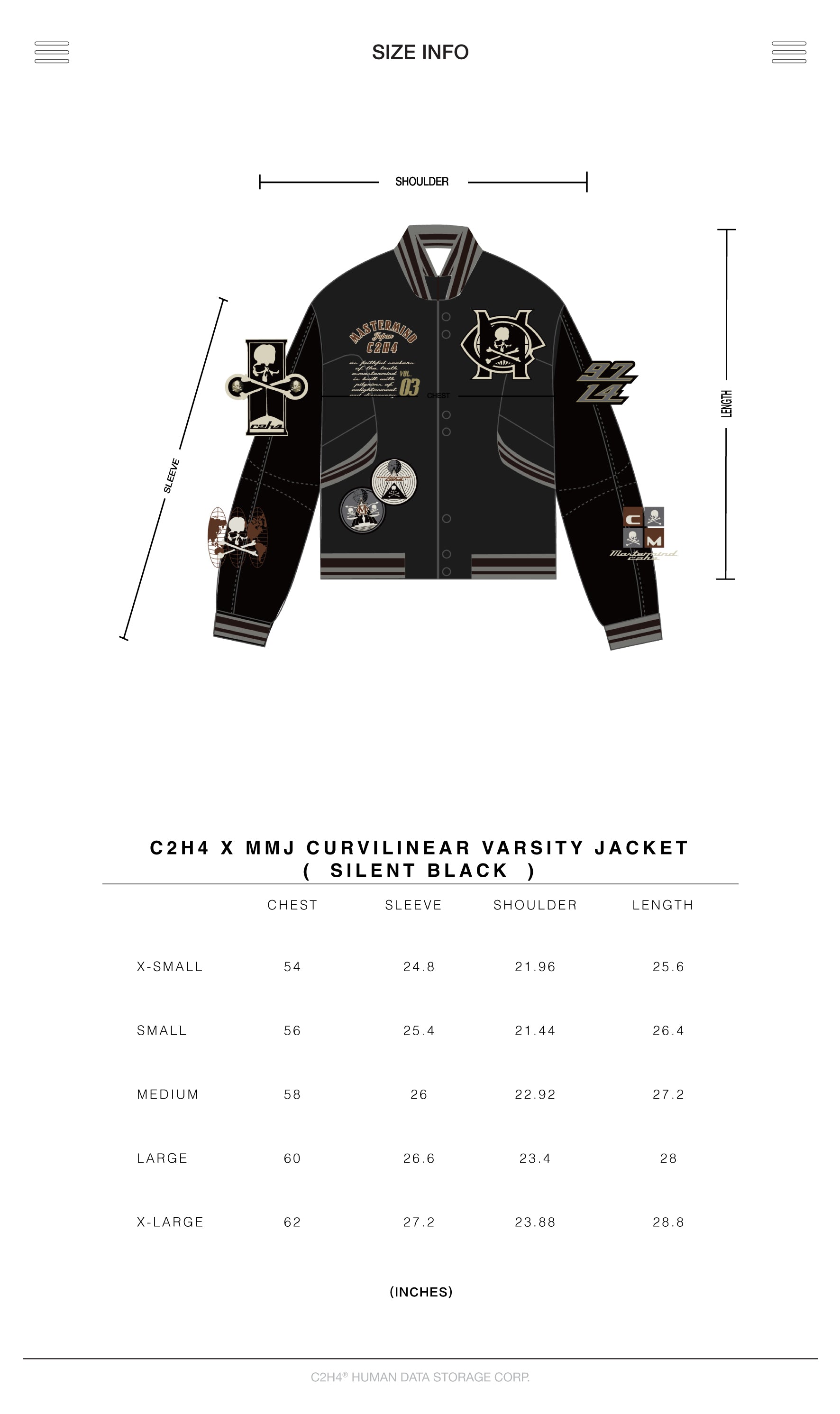 C2H4 x Mastermind JAPAN Vol.3 Curvilinear Varsity Jacket