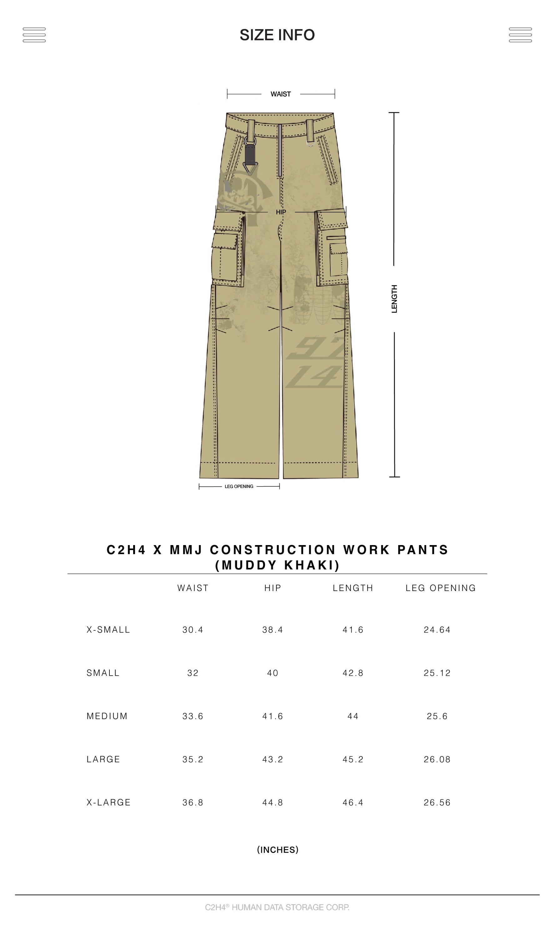 C2H4 x Mastermind JAPAN Vol.3 Construction Work Pants