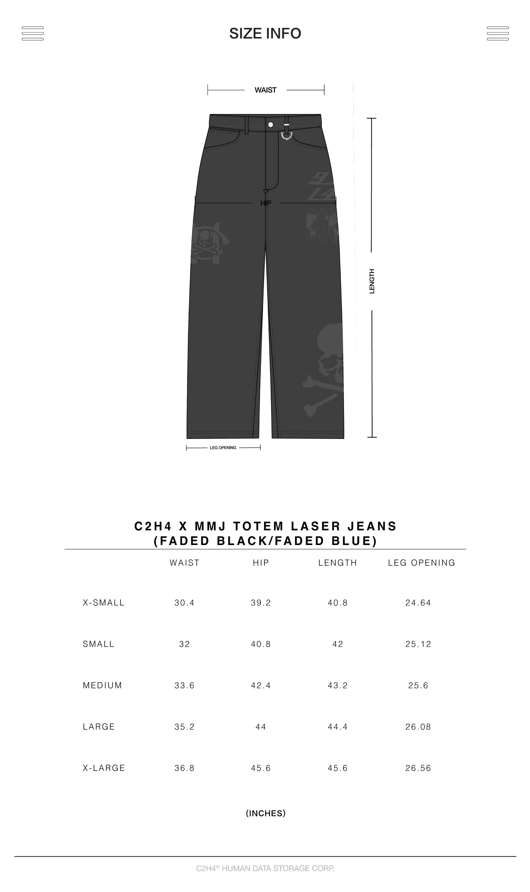 C2H4 x Mastermind JAPAN Vol.3 Totem Laser Jeans