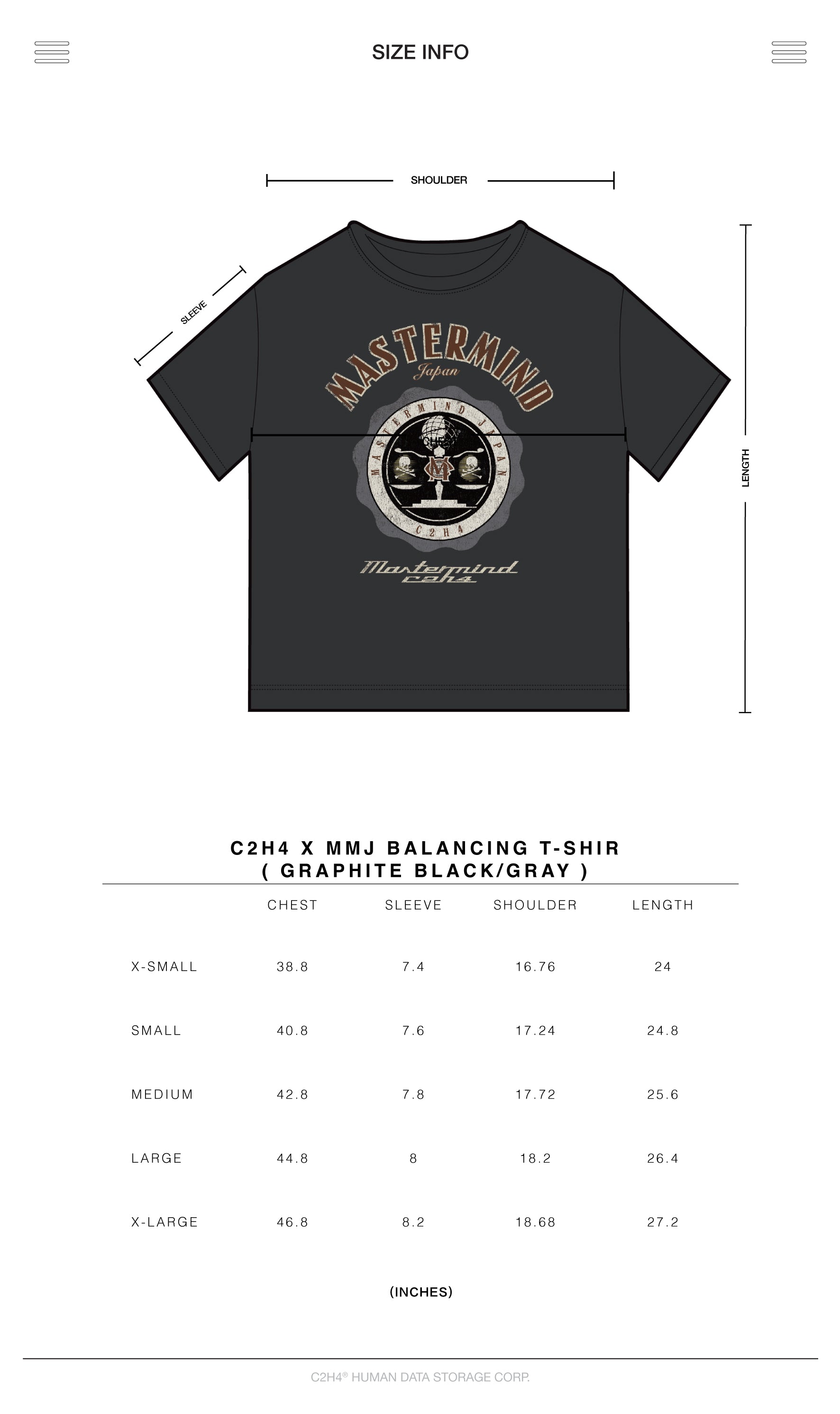 C2H4 x Mastermind JAPAN Vol.3 Scale T-shirt
