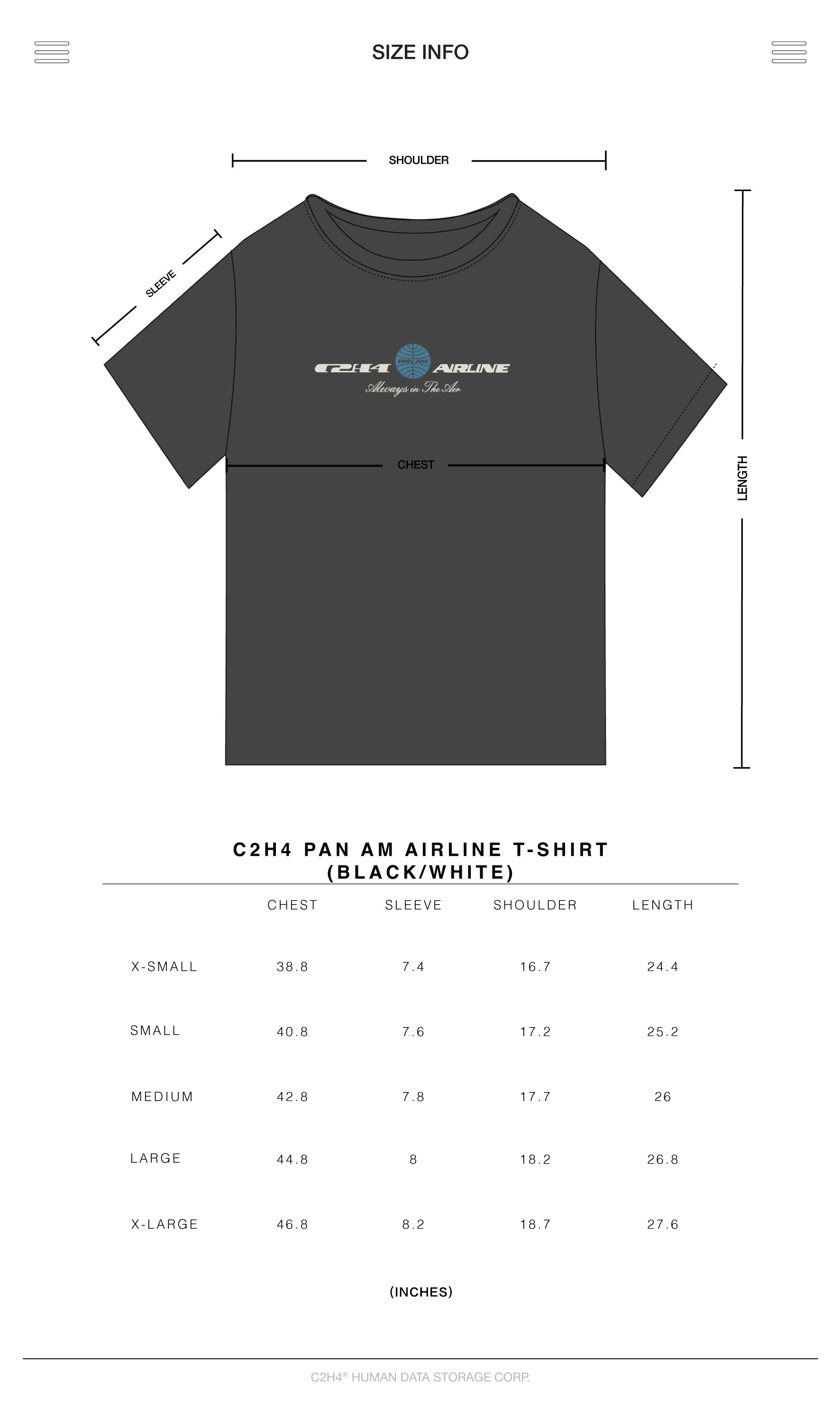 Pan Am® × C2H4® Airline T-shirt