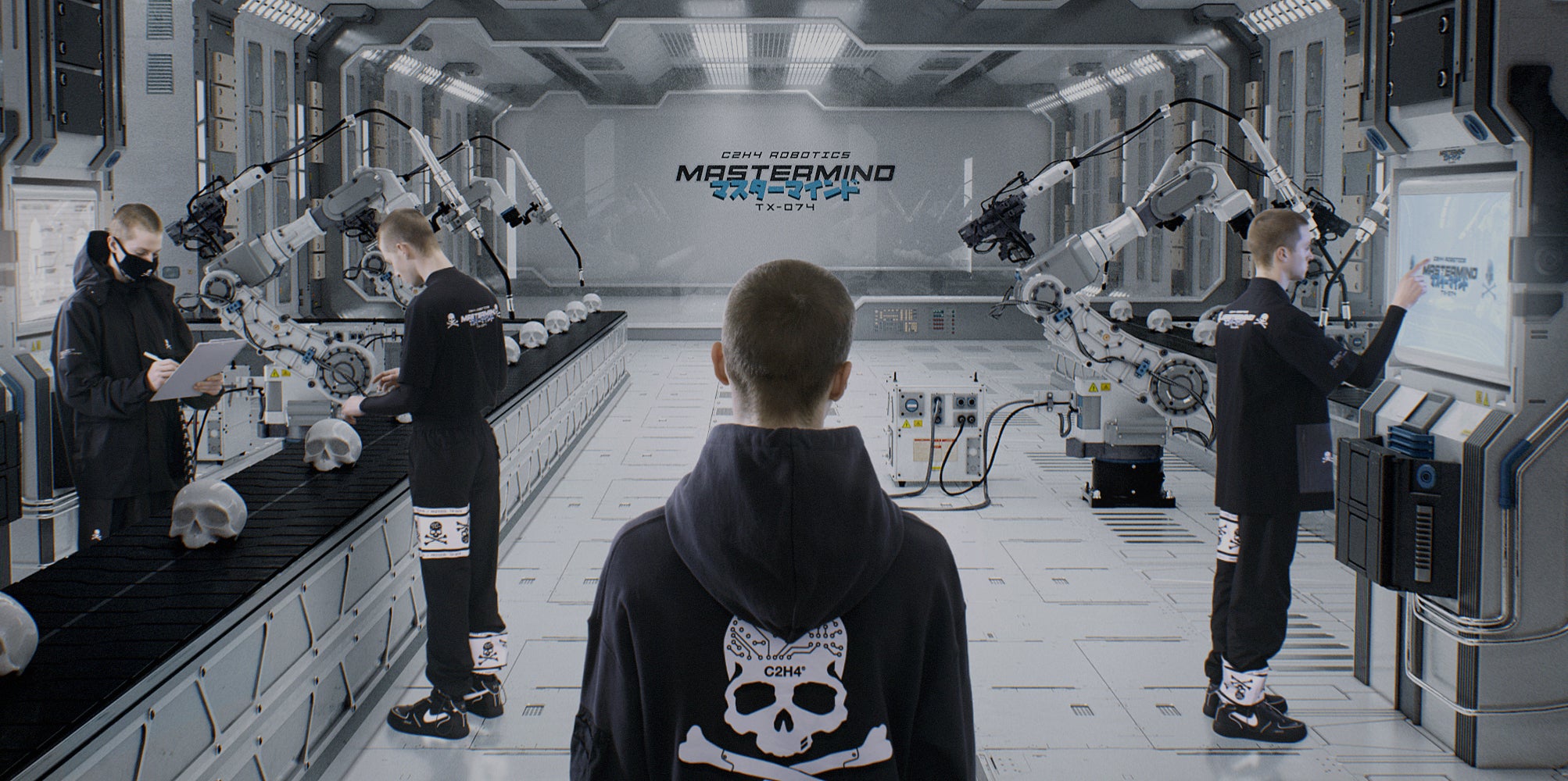 Mastermind Japan X C2H4 ニット マスターマインドジャパン mastermind JAPAN Black C2H4 Edition Reflective Knit Sweater