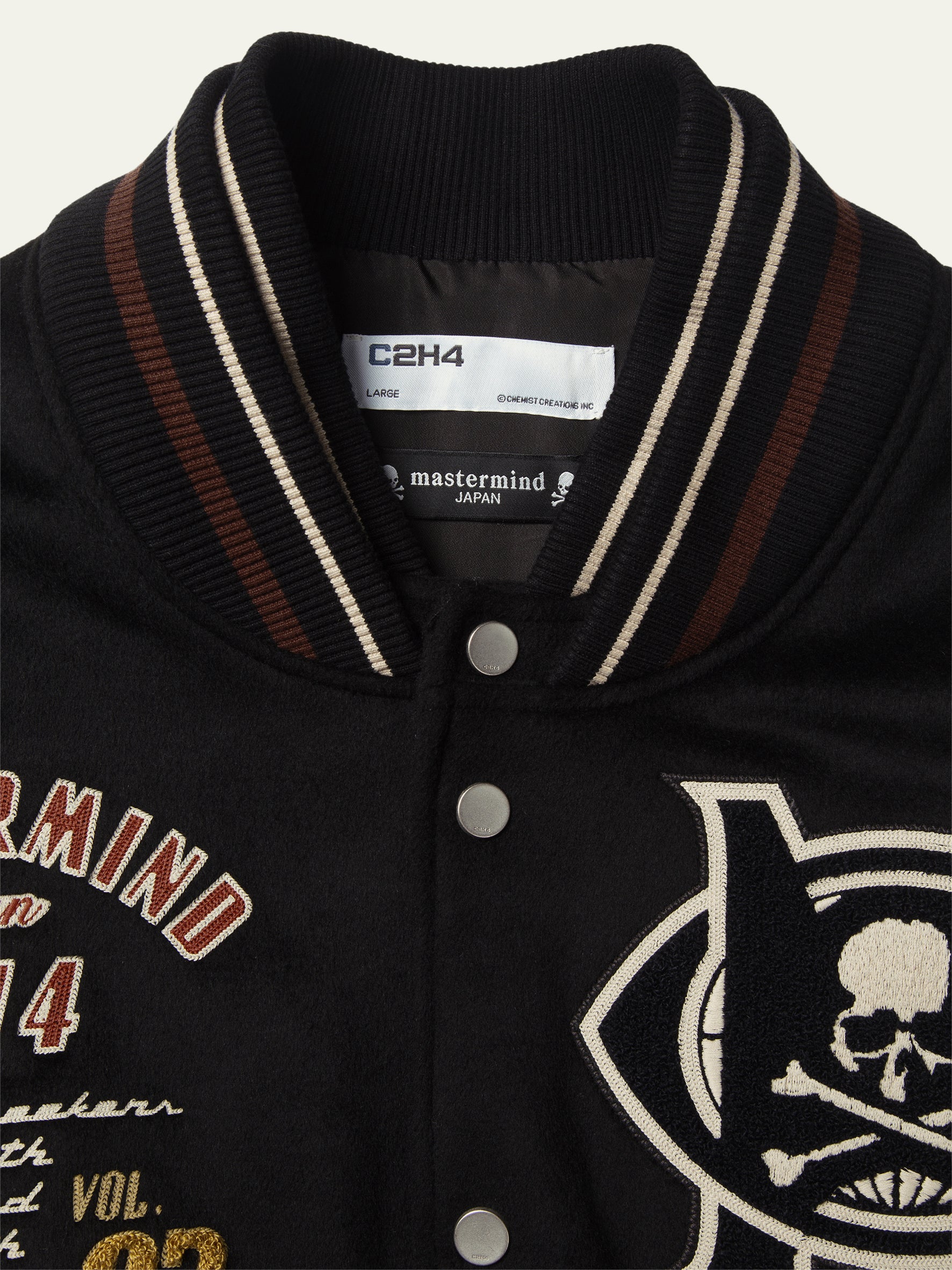 C2H4 x Mastermind JAPAN Vol.3 Curvilinear Varsity Jacket