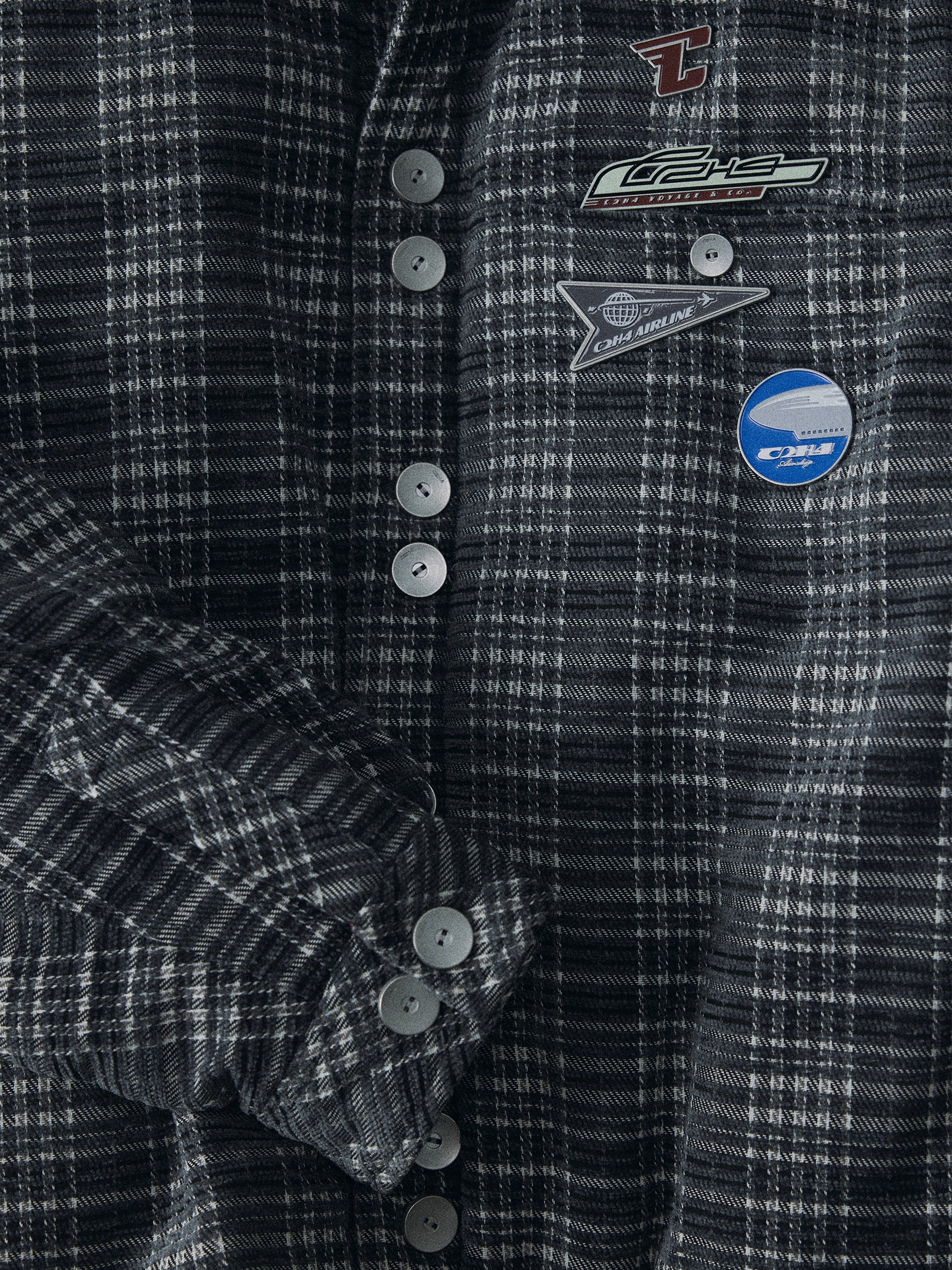 010 - Gridlines Puffer Shirt