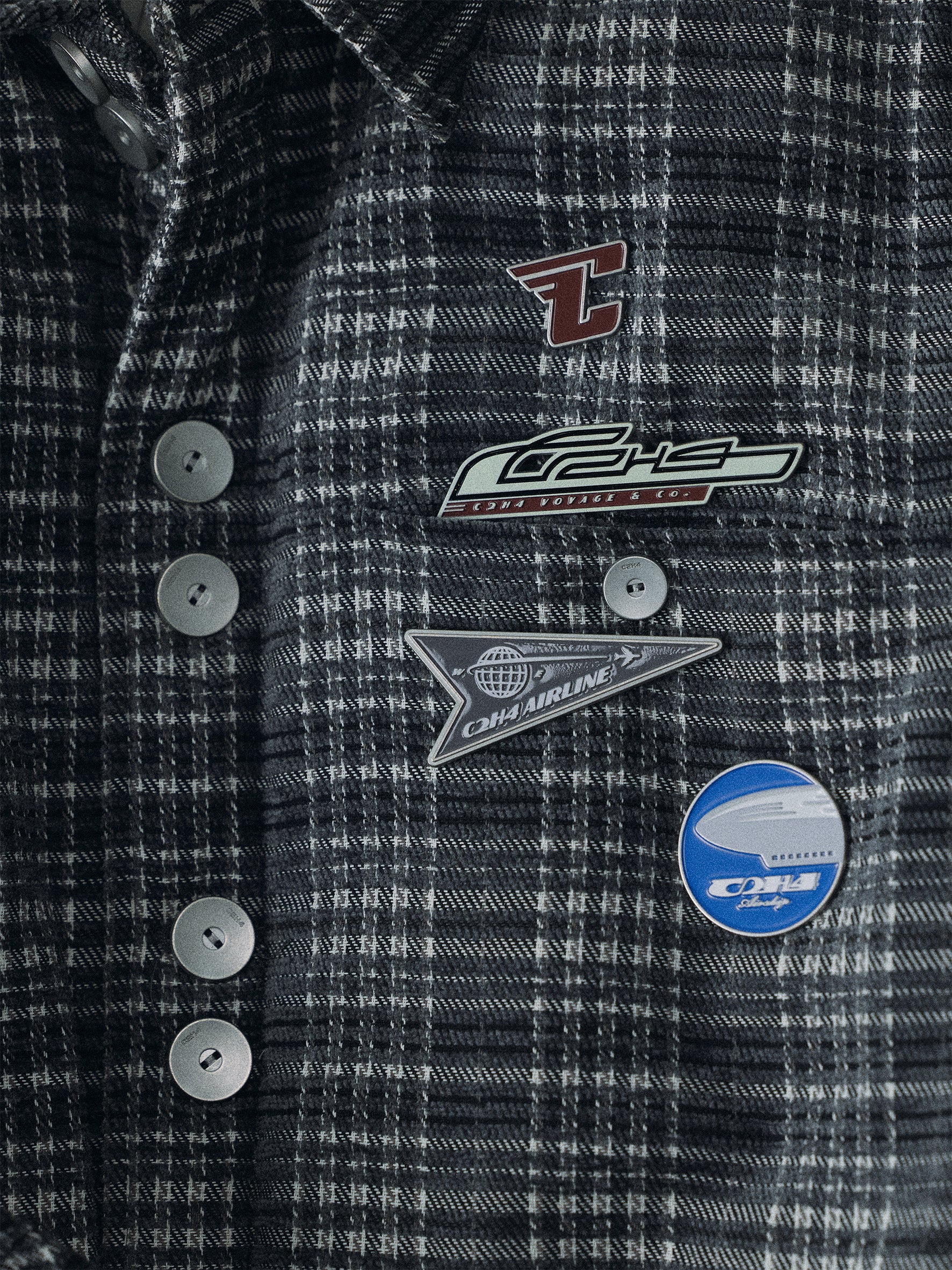 010 - Gridlines Puffer Shirt