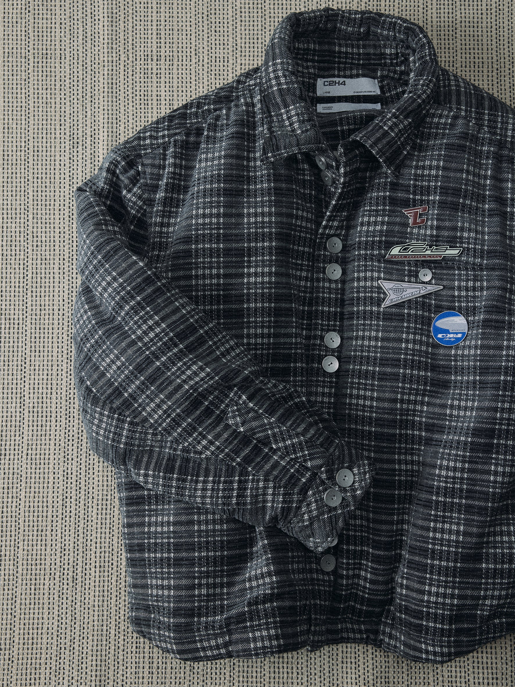 010 - Gridlines Puffer Shirt