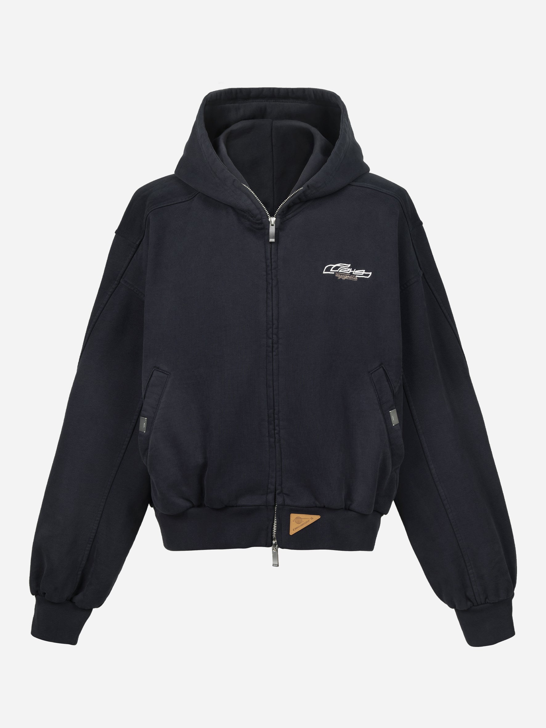 【関税込み】C2H4 グレー Aviation ジップアップフーディ 010 - Aviation Zip-up Hoodie