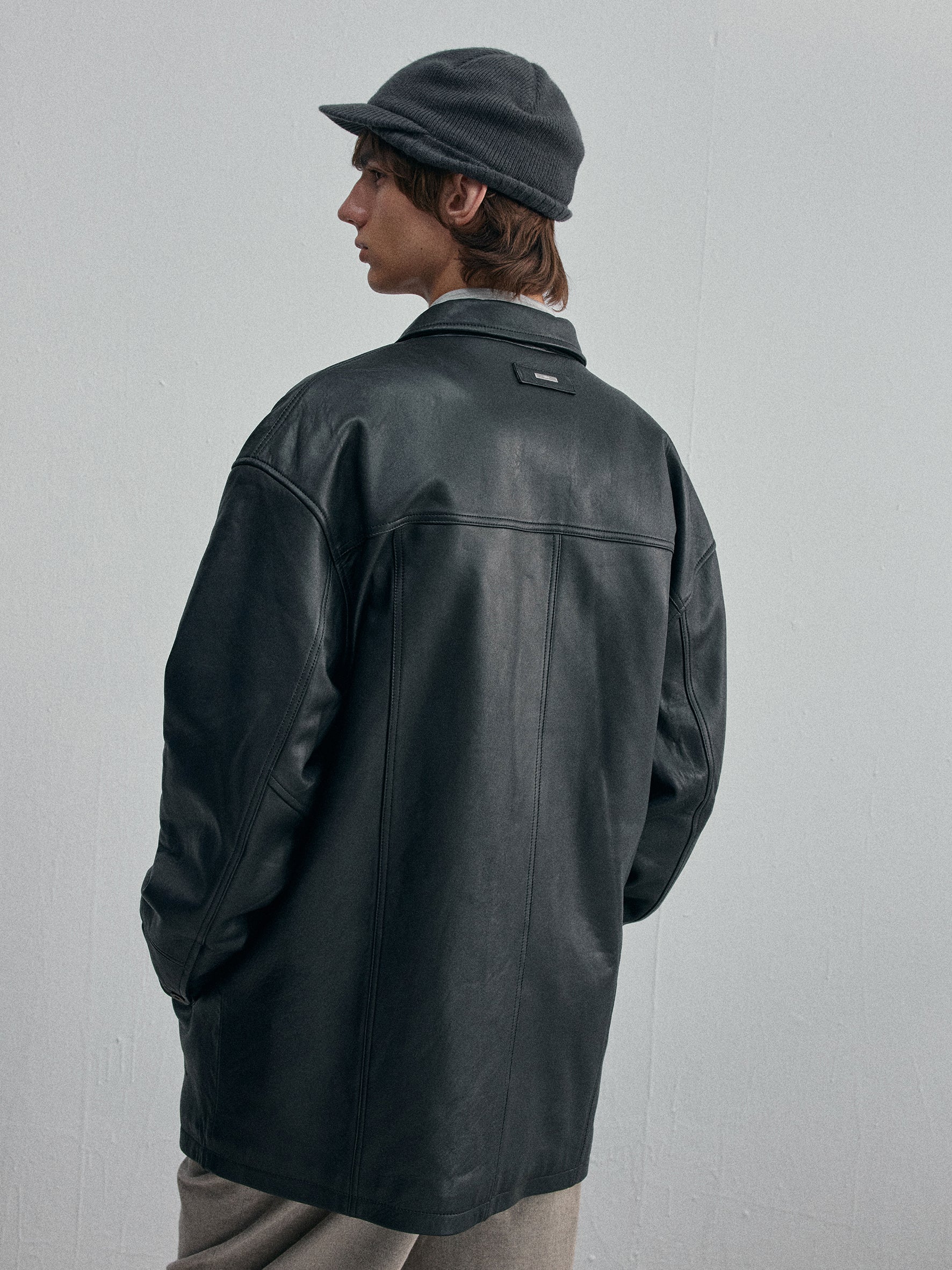 012 - Training Day Alonzo Mid-Length Leather Coat
