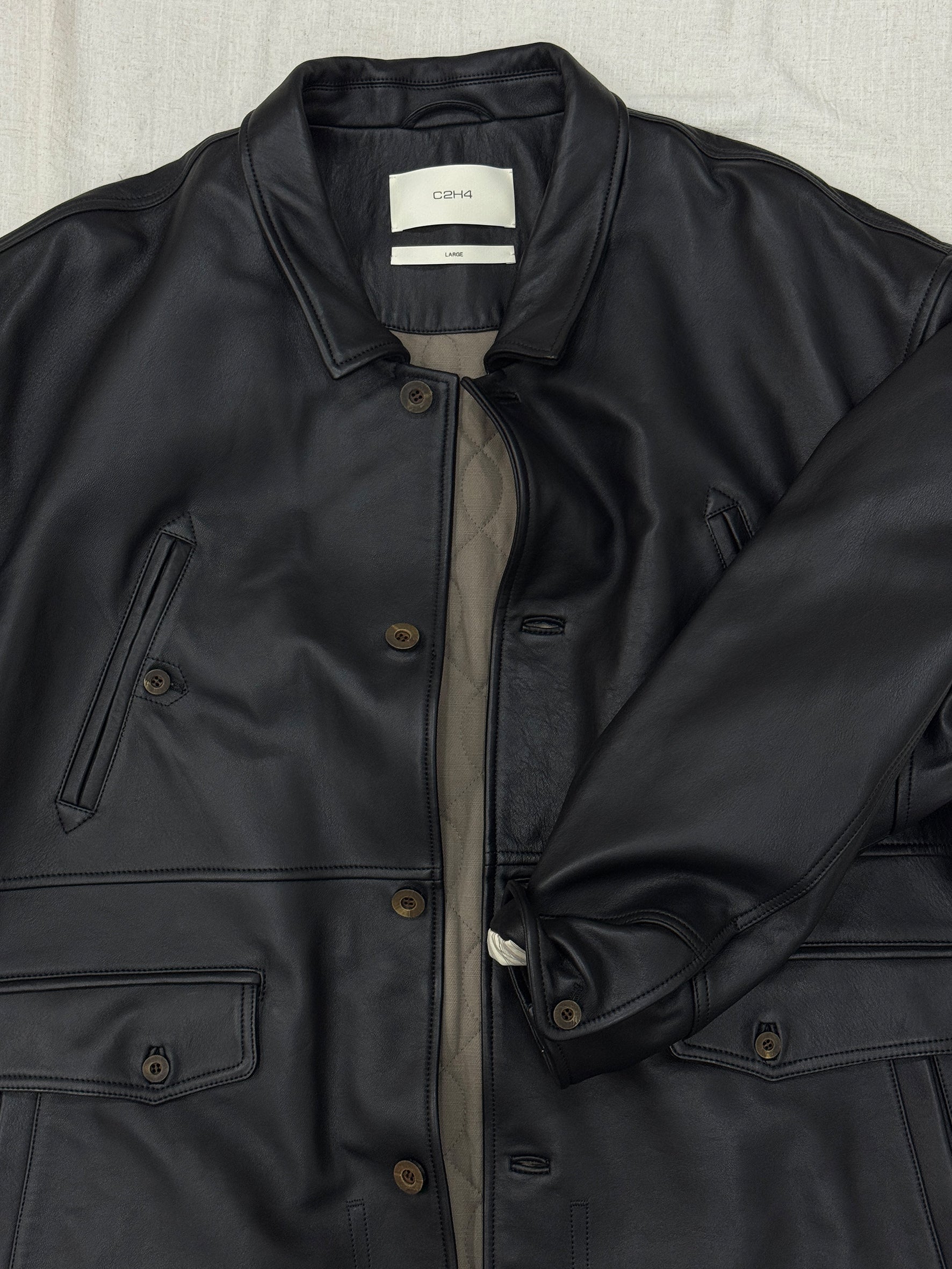 012 - Training Day Alonzo Mid-Length Leather Coat