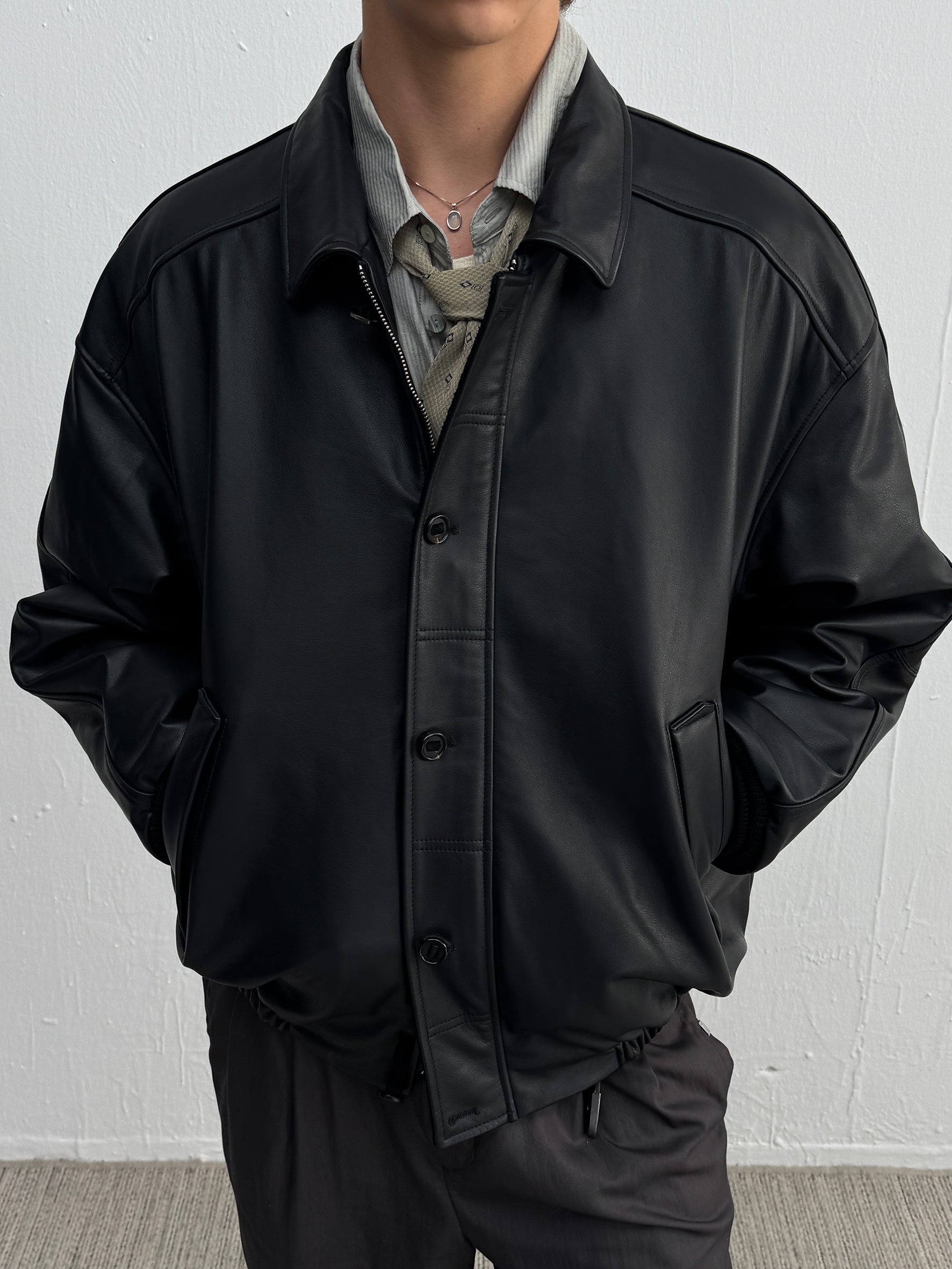 012 - Franklin Street Night Leather Puffer
