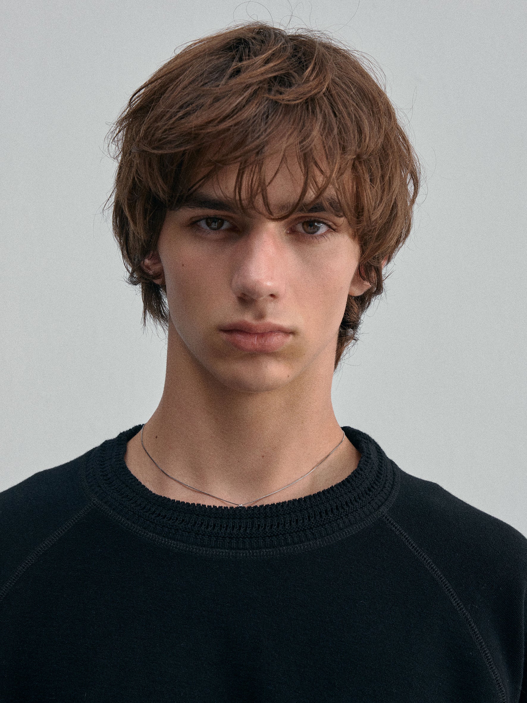 012 - Quiet Wardrobe Soft Knit-Collar Sweatshirt