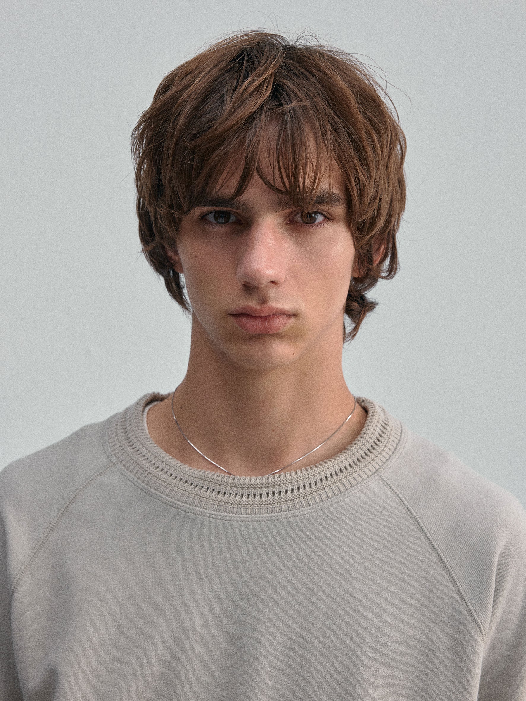 012 - Quiet Wardrobe Soft Knit-Collar Sweatshirt