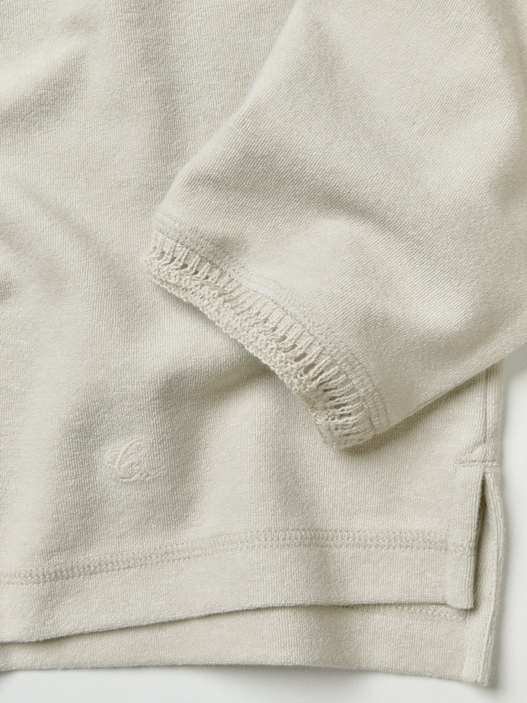 012 - Quiet Wardrobe Soft Knit-Collar Sweatshirt