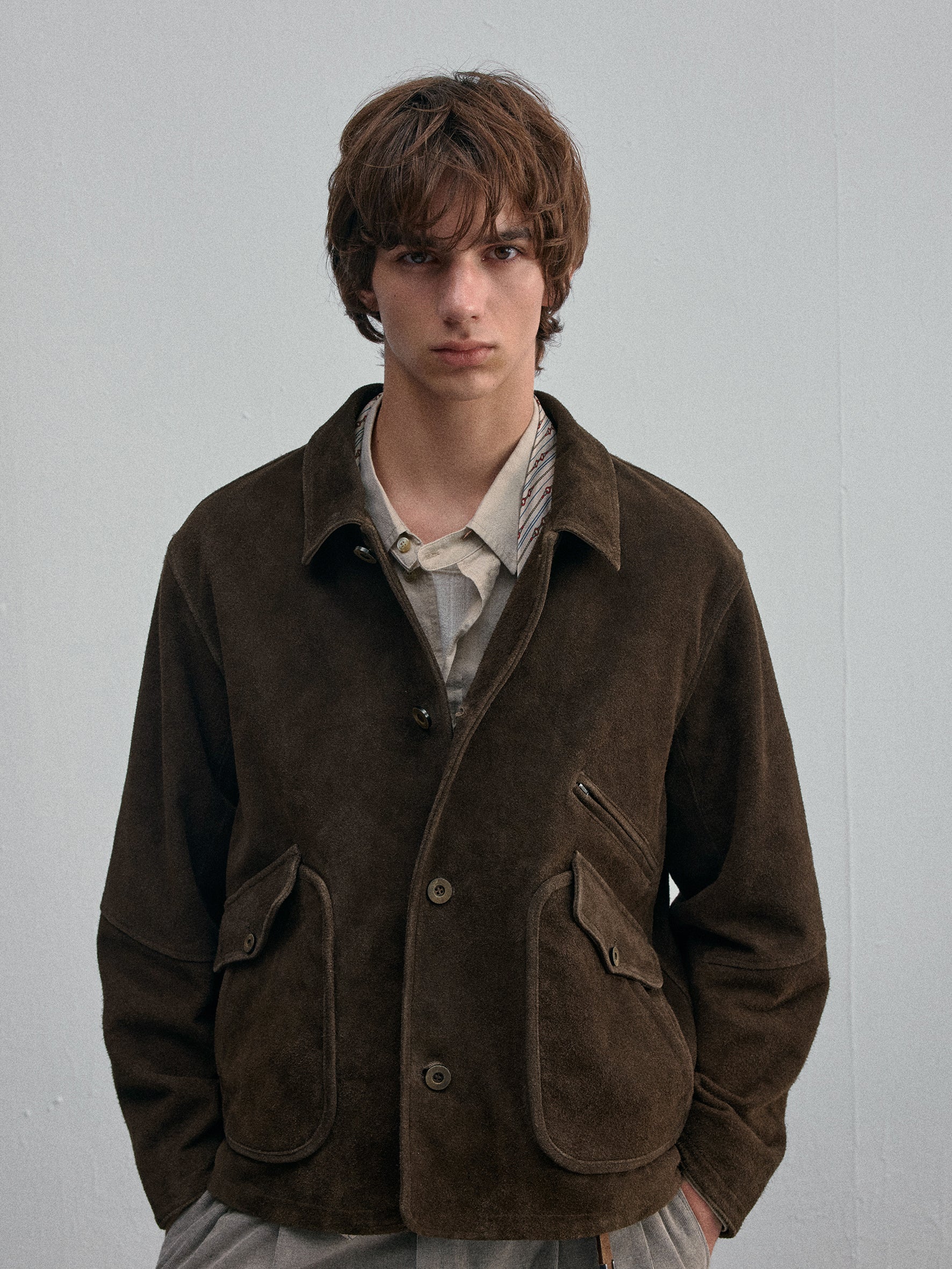 012 - Moccasin Memory Western Suede Jacket