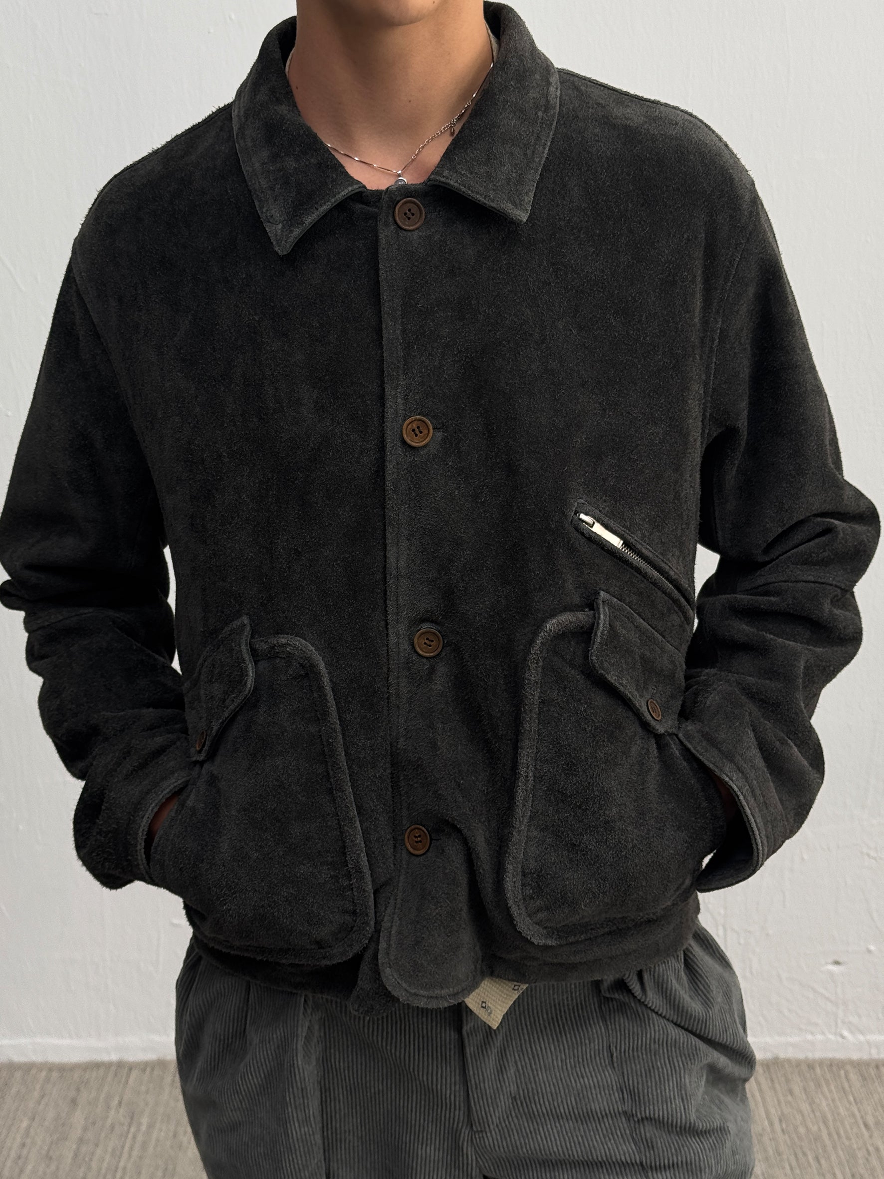 012 - Moccasin Memory Western Suede Jacket