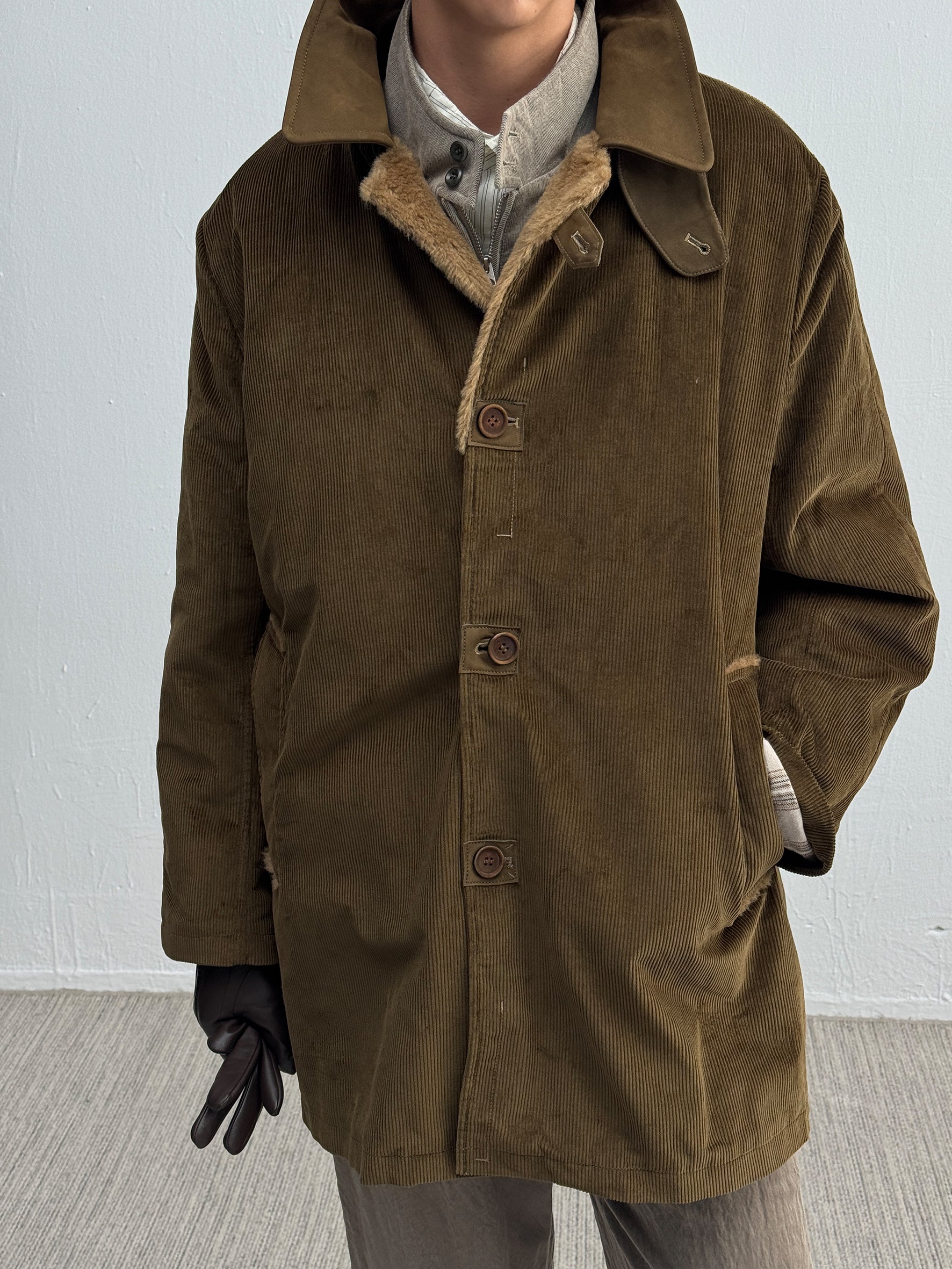 012 - Central Park Corduroy Sherling Coat