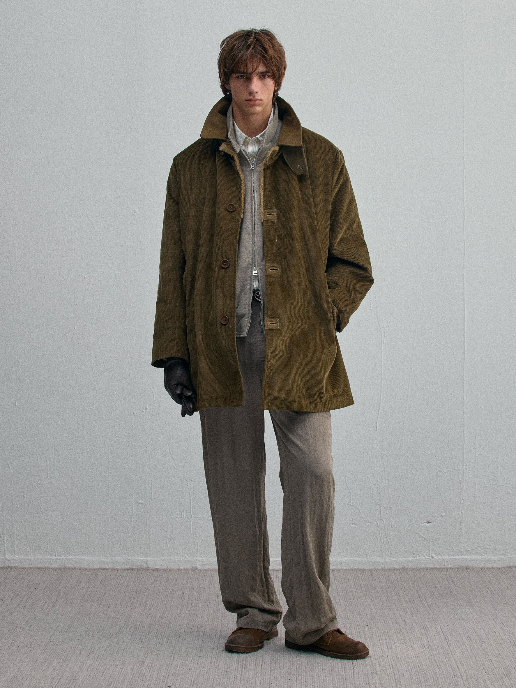 012 - Central Park Corduroy Sherling Coat