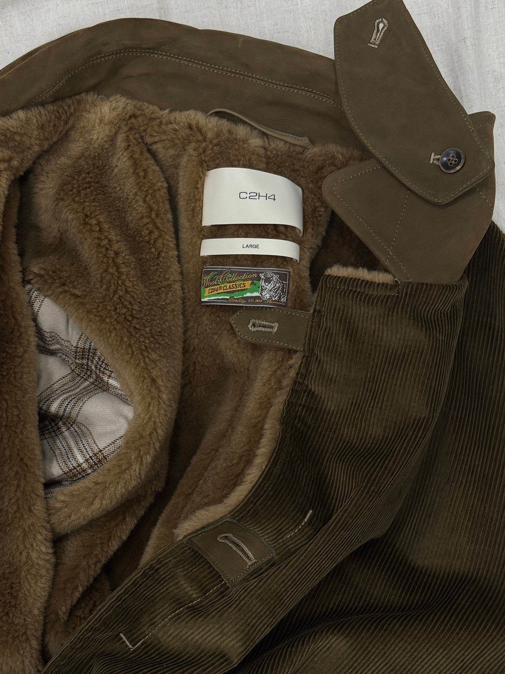 012 - Central Park Corduroy Sherling Coat