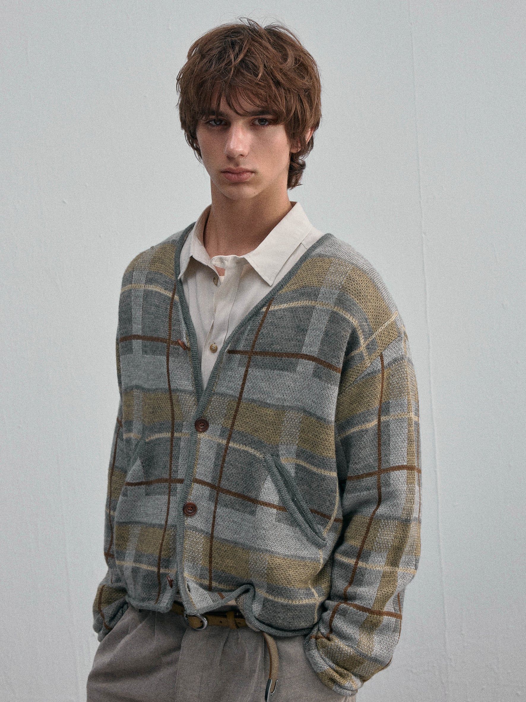 012 - Scottish Antique Market Plaid Cardigan