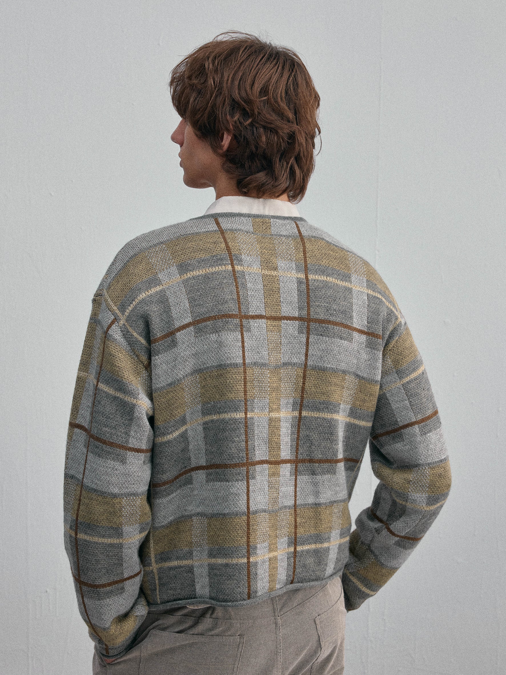 012 - Scottish Antique Market Plaid Cardigan