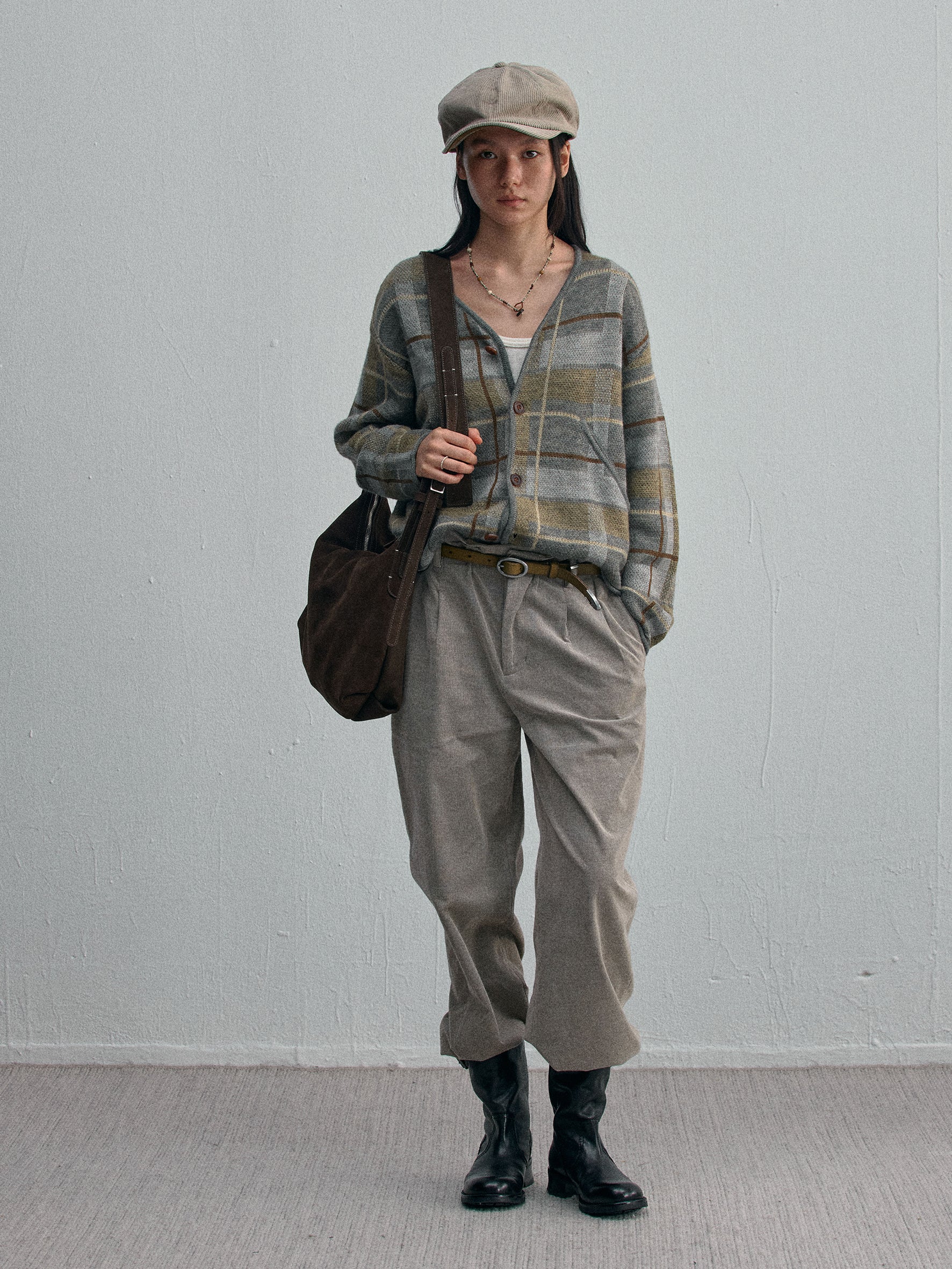 012 - Scottish Antique Market Plaid Cardigan