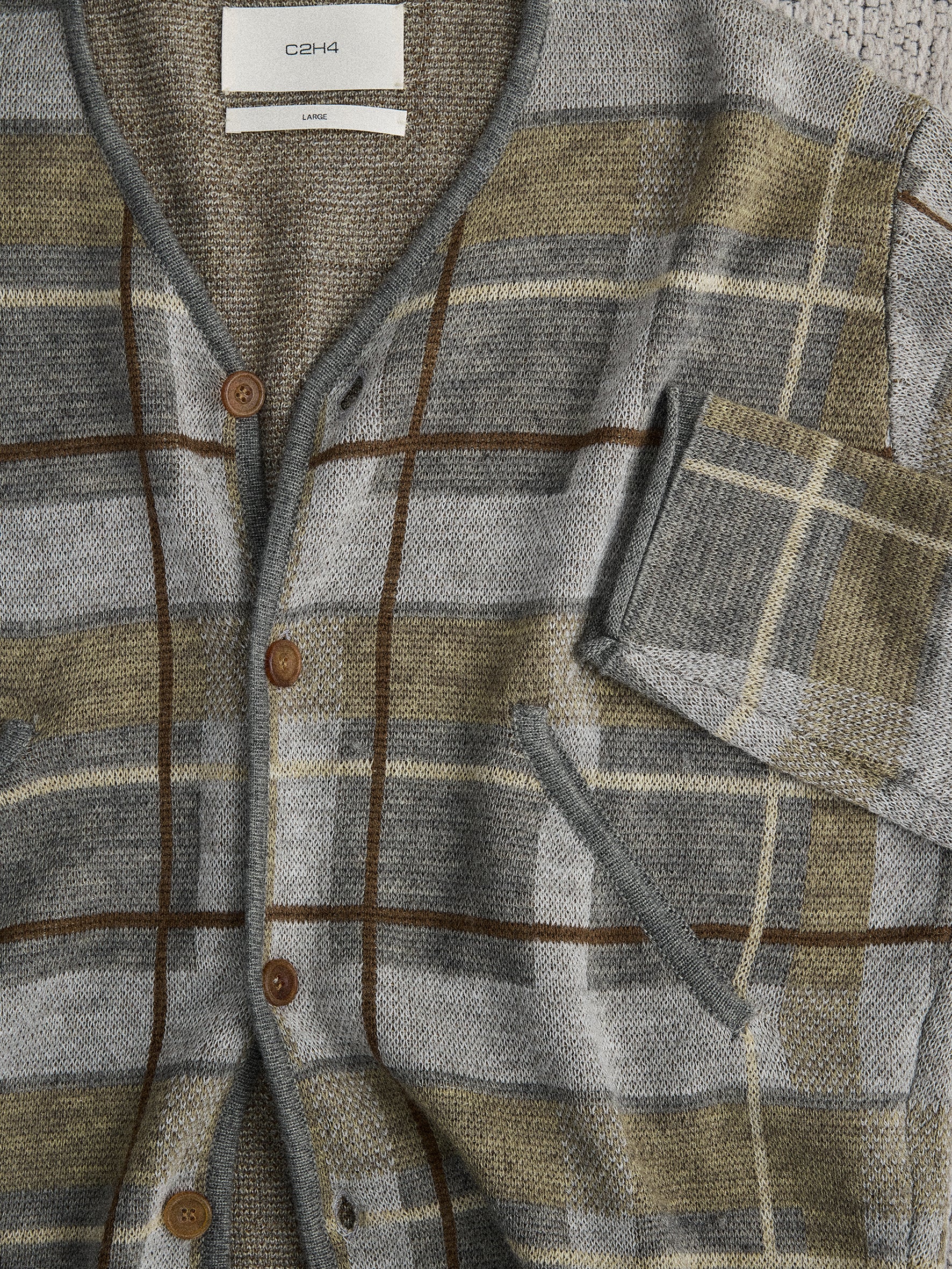 012 - Scottish Antique Market Plaid Cardigan
