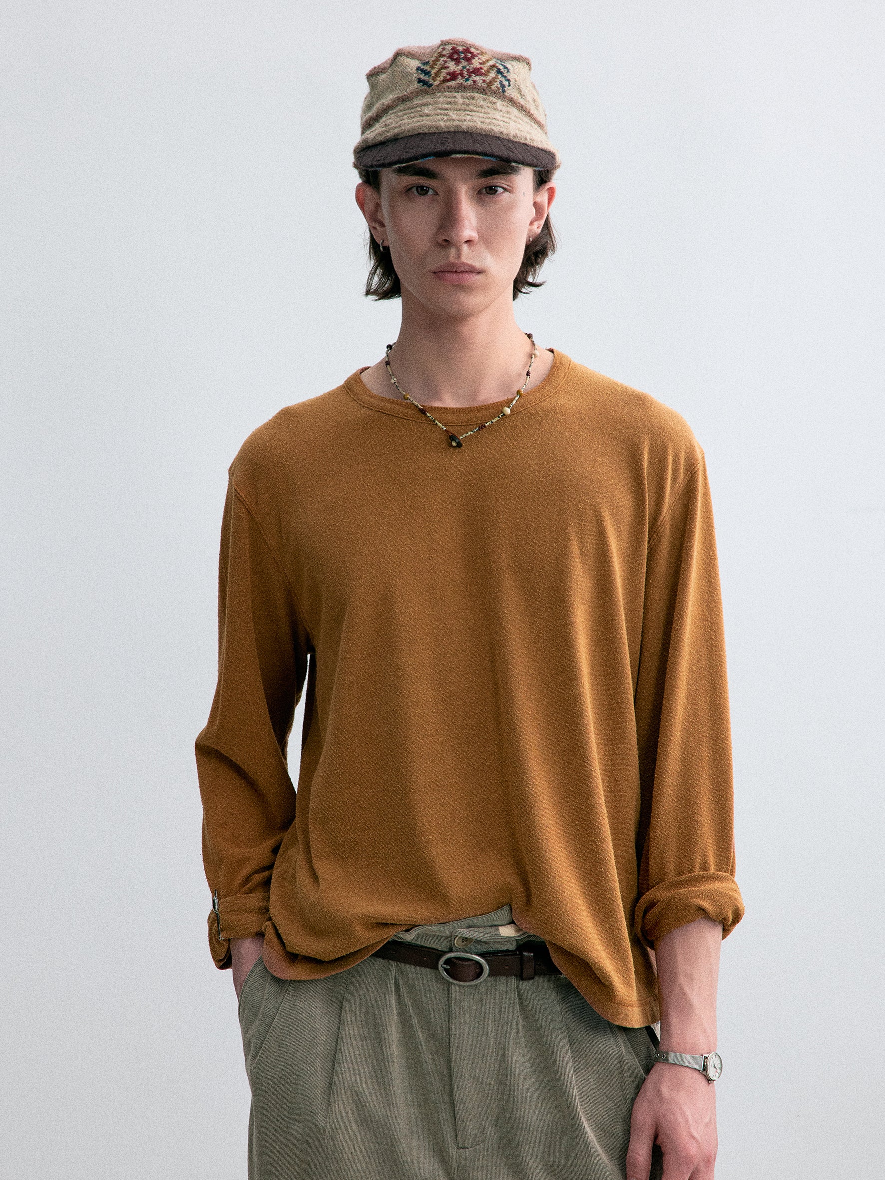012 - オールドタイムワードローブ コットン長袖Tシャツ