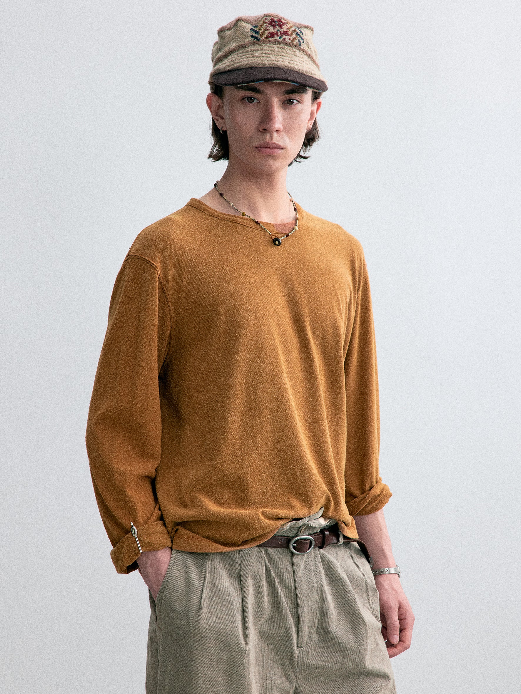 012 - オールドタイムワードローブ コットン長袖Tシャツ