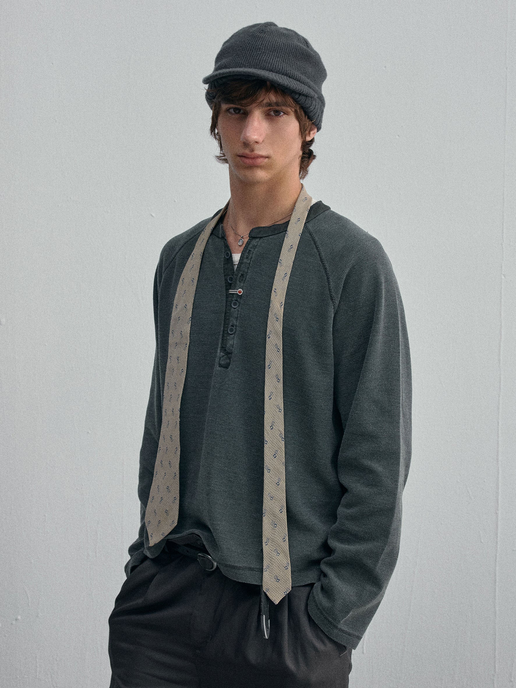 012 - Moccasin Memory Textured Henley