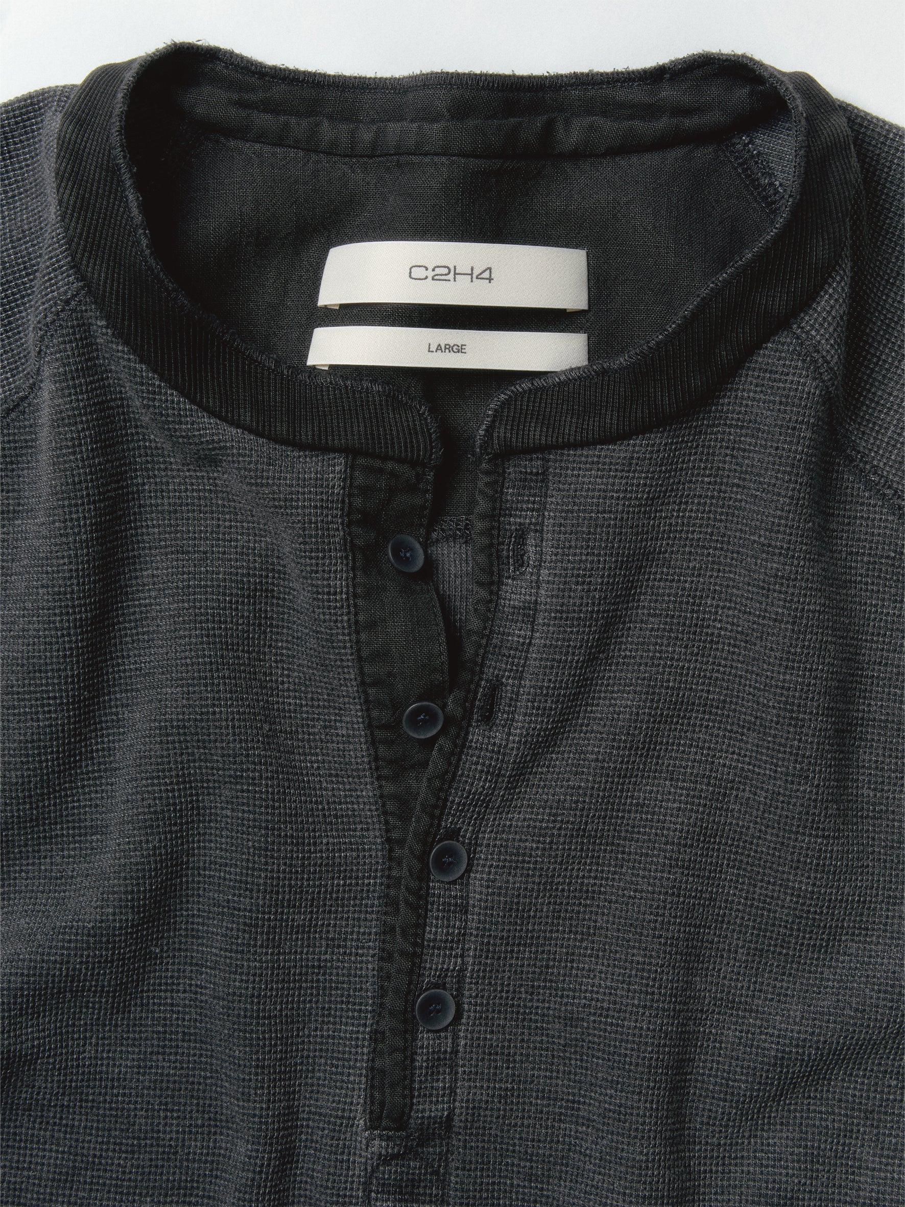 012 - Moccasin Memory Textured Short-Sleeve Henley