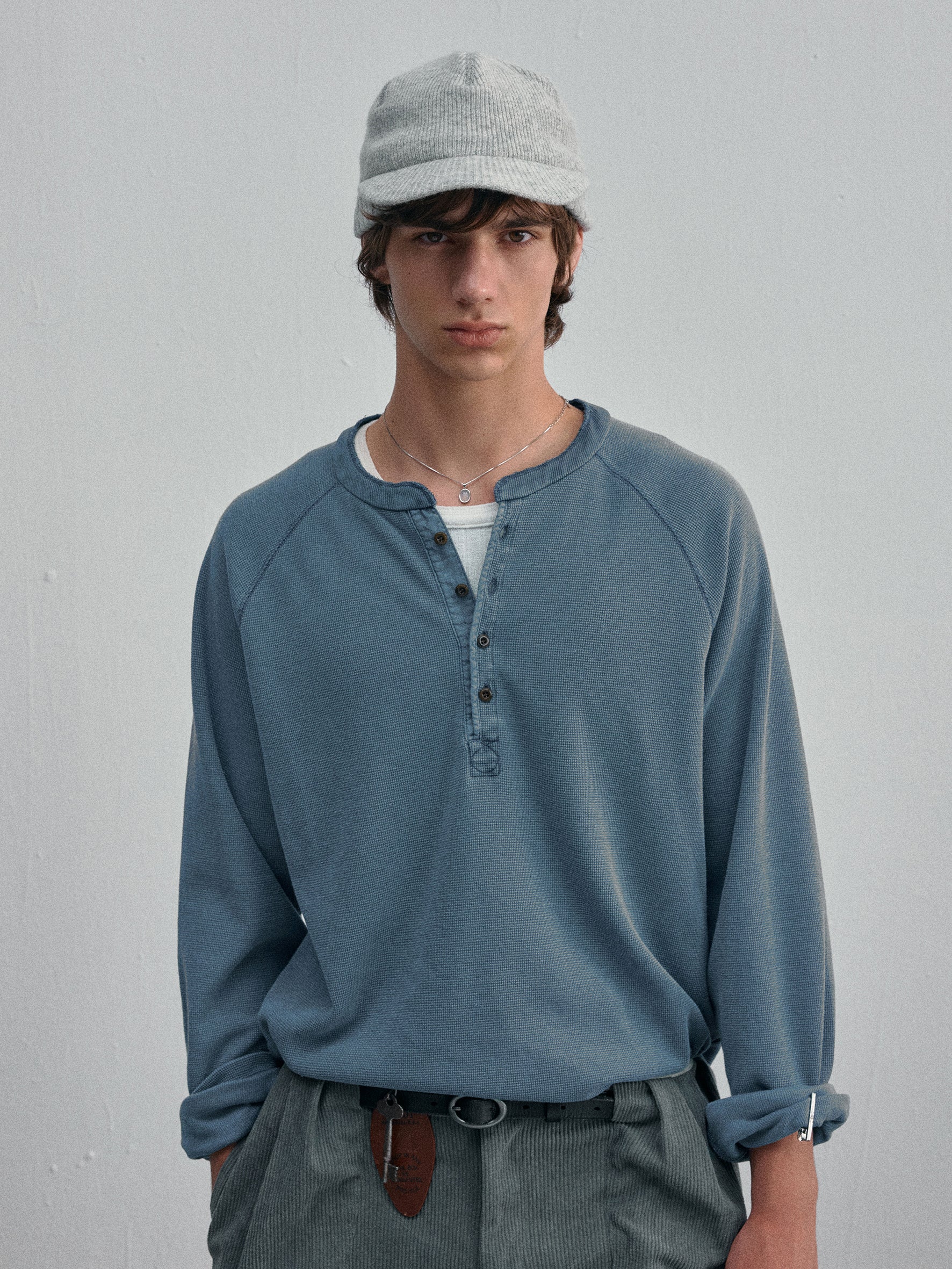 012 - Moccasin Memory Textured Henley