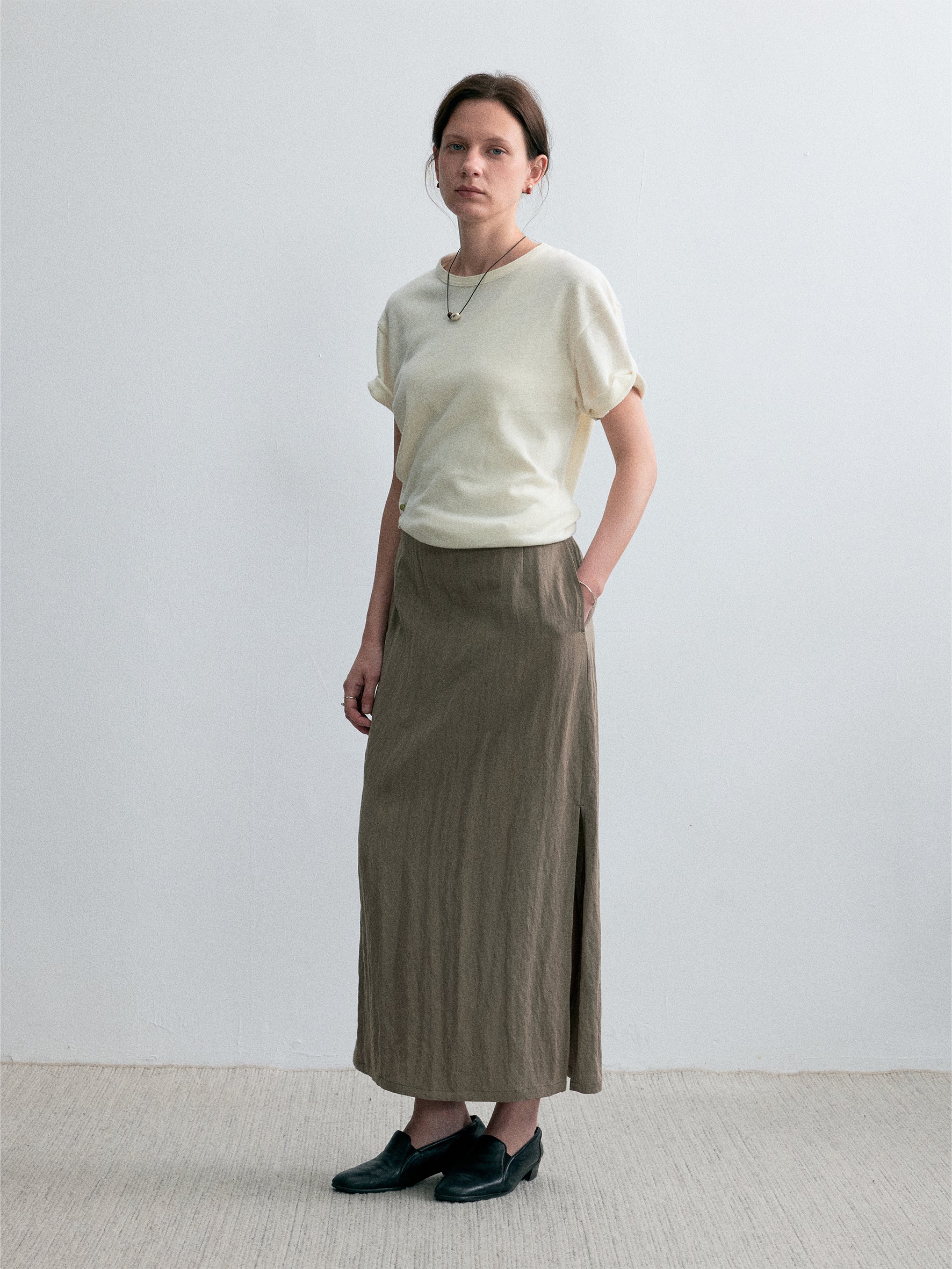 012 - Midtown Evening Fluid Midi Skirt