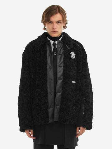 006 - Panelled Berber Fleece Coat