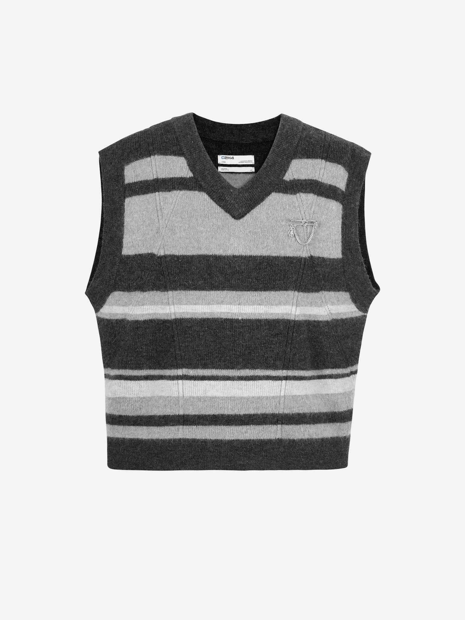 006 - Hollow Out V-Neck Knit Vest - C2H4®