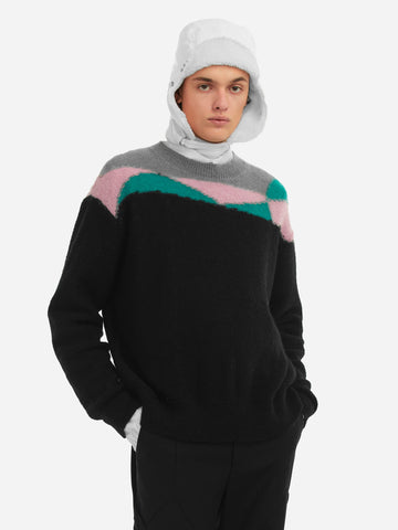 006 - Ellipse Panelled Mohair Sweater