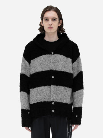 C2H4® X MASTERMIND JAPAN "C-MASTERMIND" Knitted Stripe Hooded Sweater