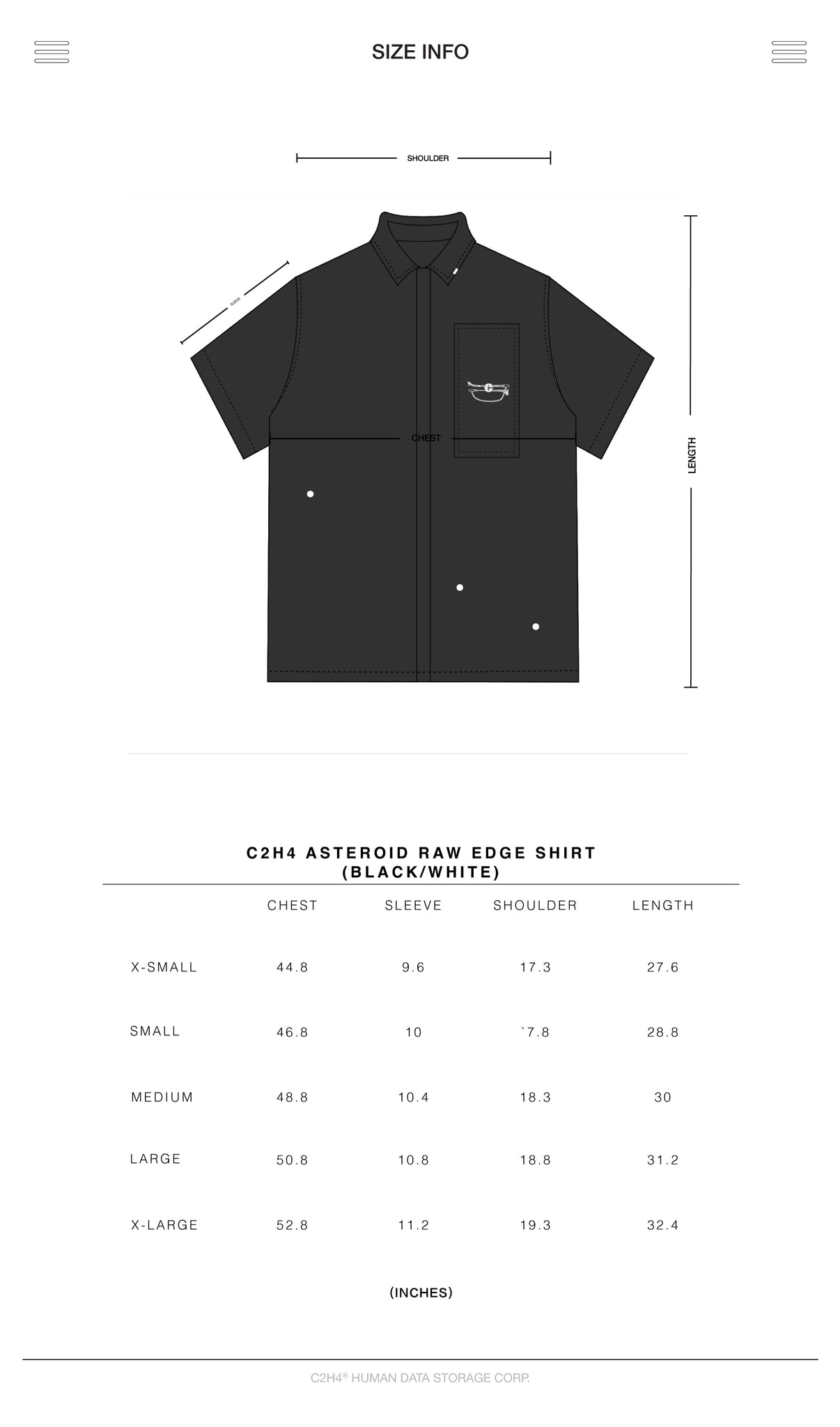 005 - Asteroid Raw Edge Shirt - C2H4®