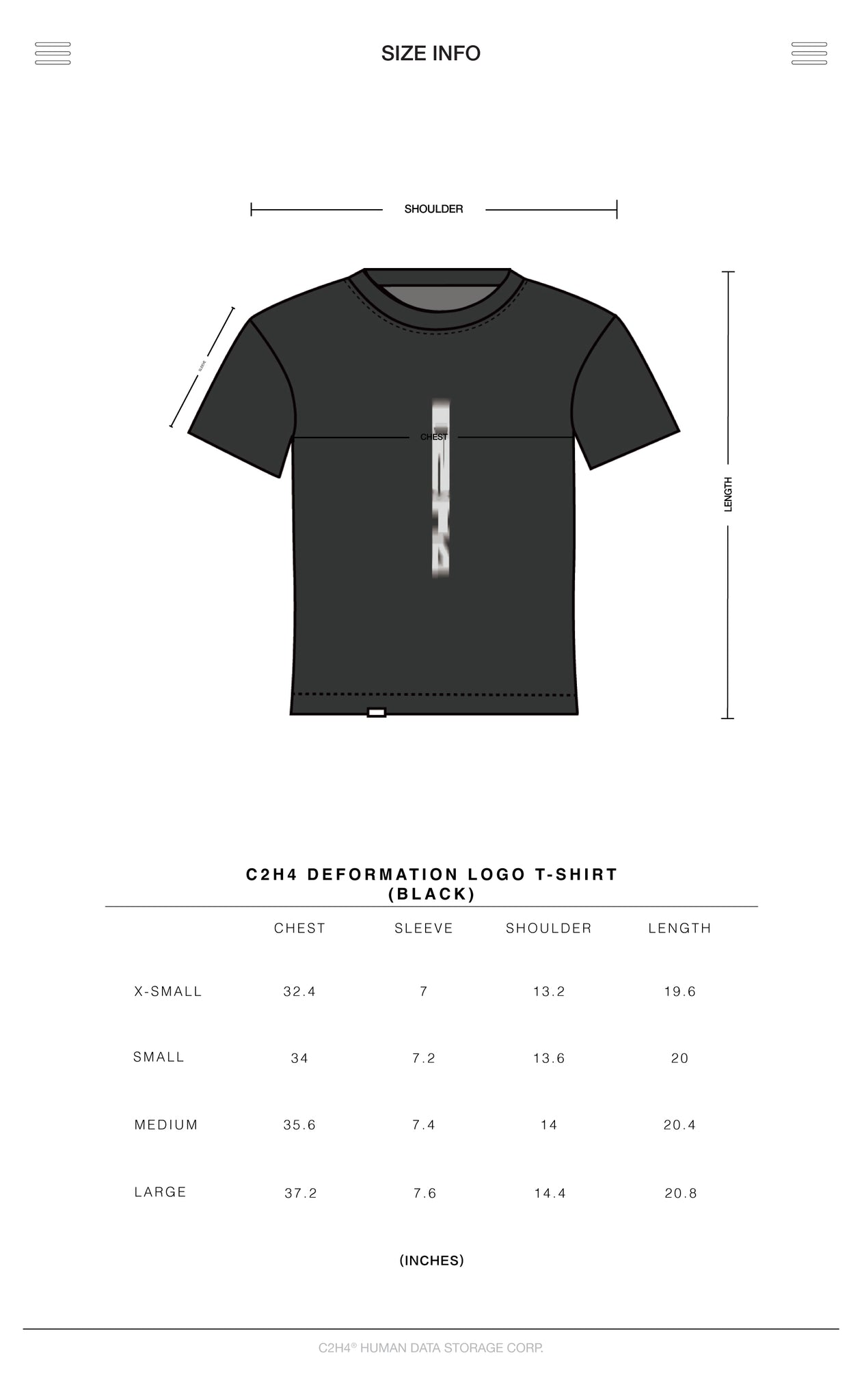 007 - Deformation Logo T-shirt - C2H4®